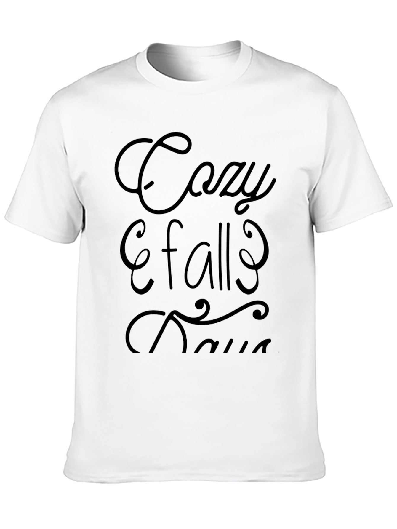 Cozy Fall Days Black Graphic Tee Shirt