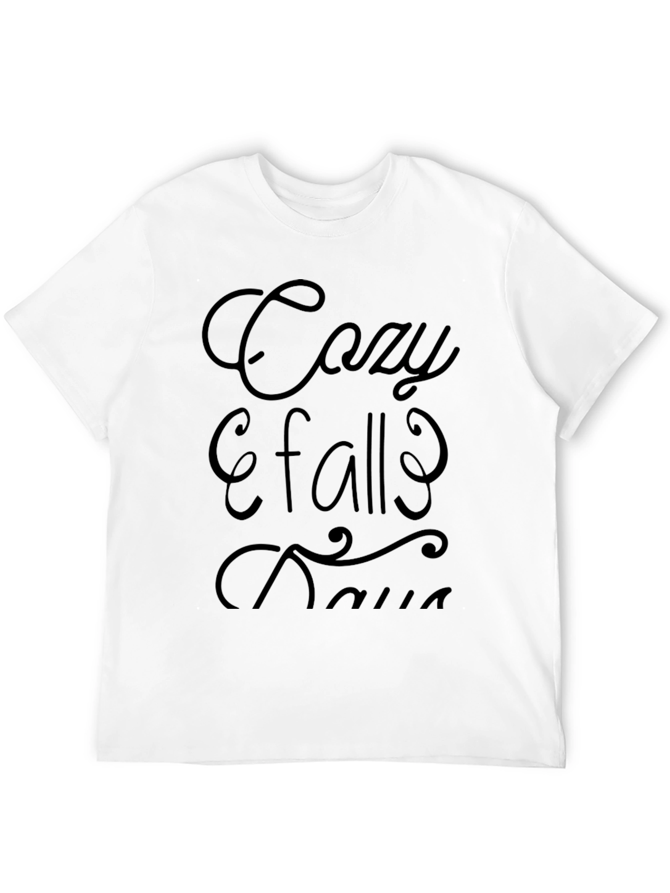 Cozy Fall Days Black Graphic Tee Shirt