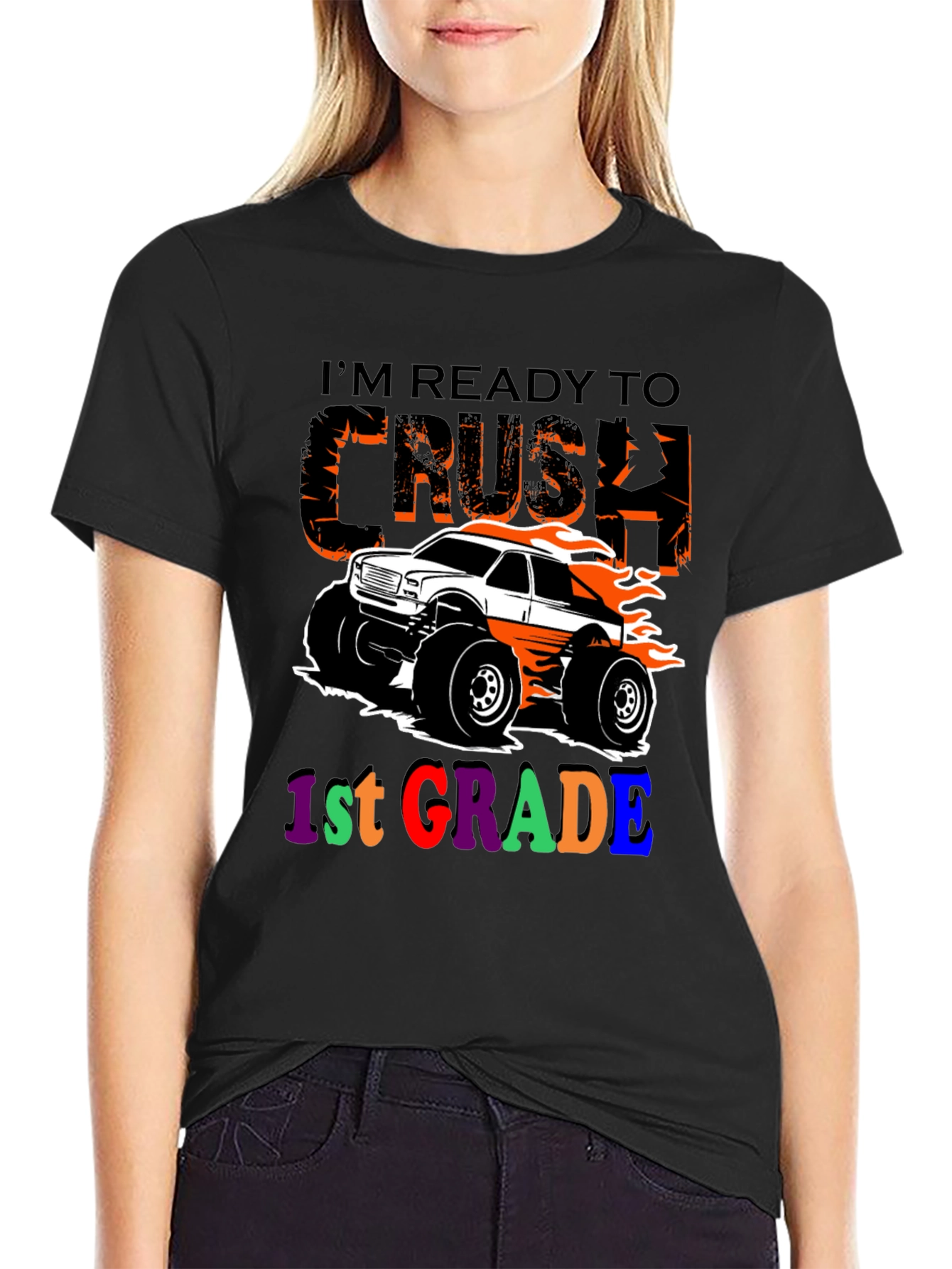 Ready to Crush 1st Grade Monster Truck T-Shirt