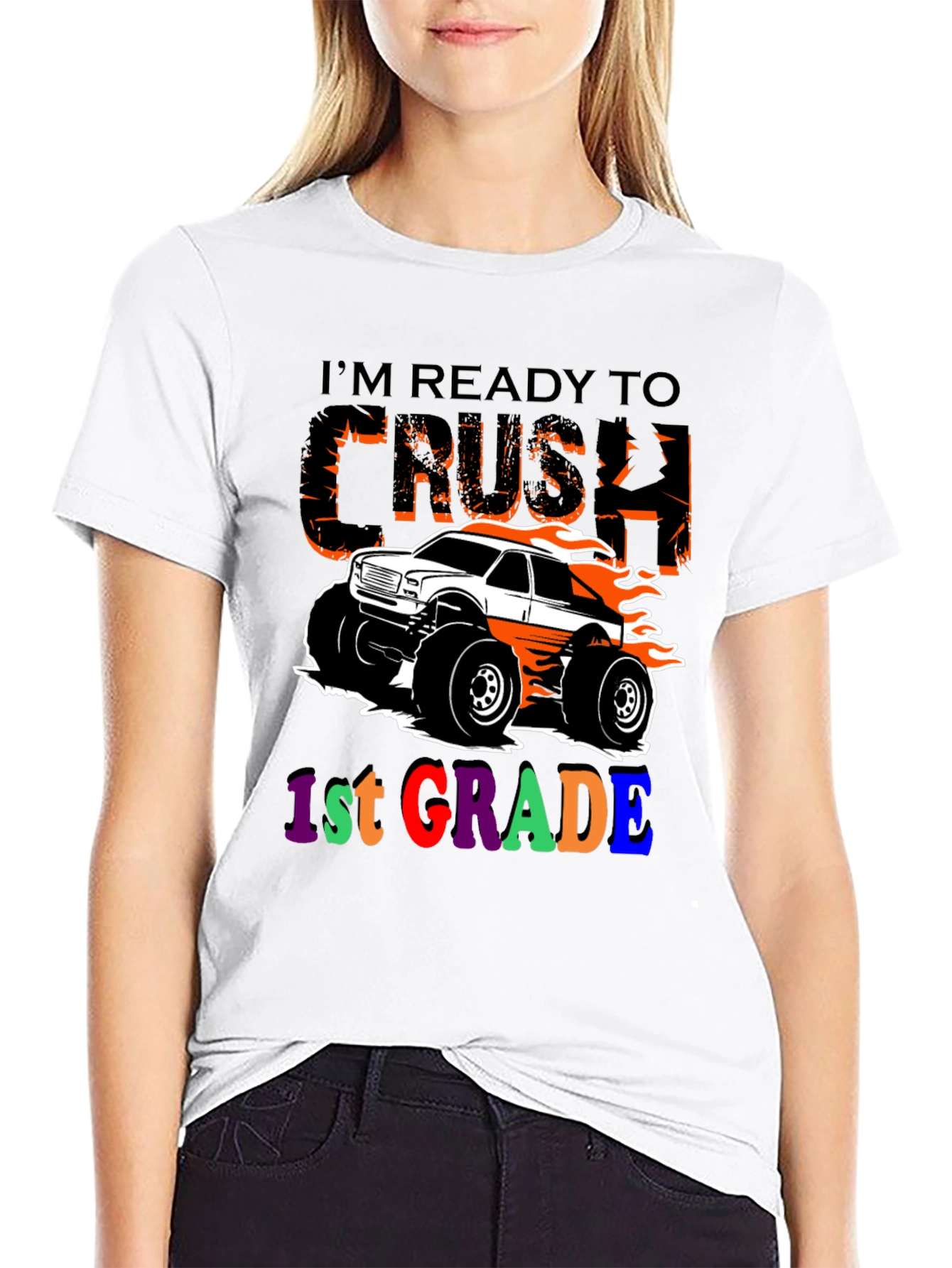 Ready to Crush 1st Grade Monster Truck T-Shirt