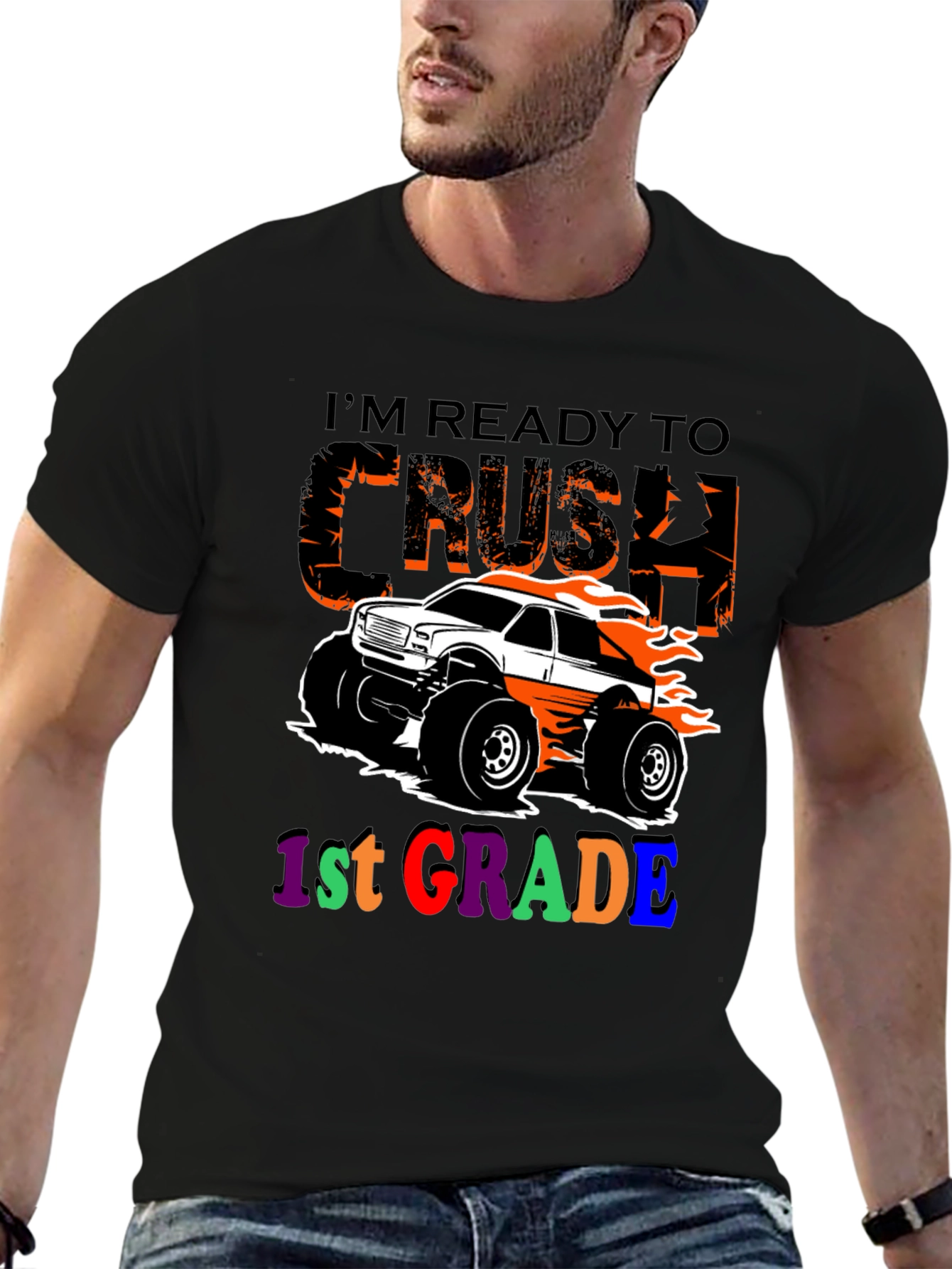 Ready to Crush 1st Grade Monster Truck T-Shirt