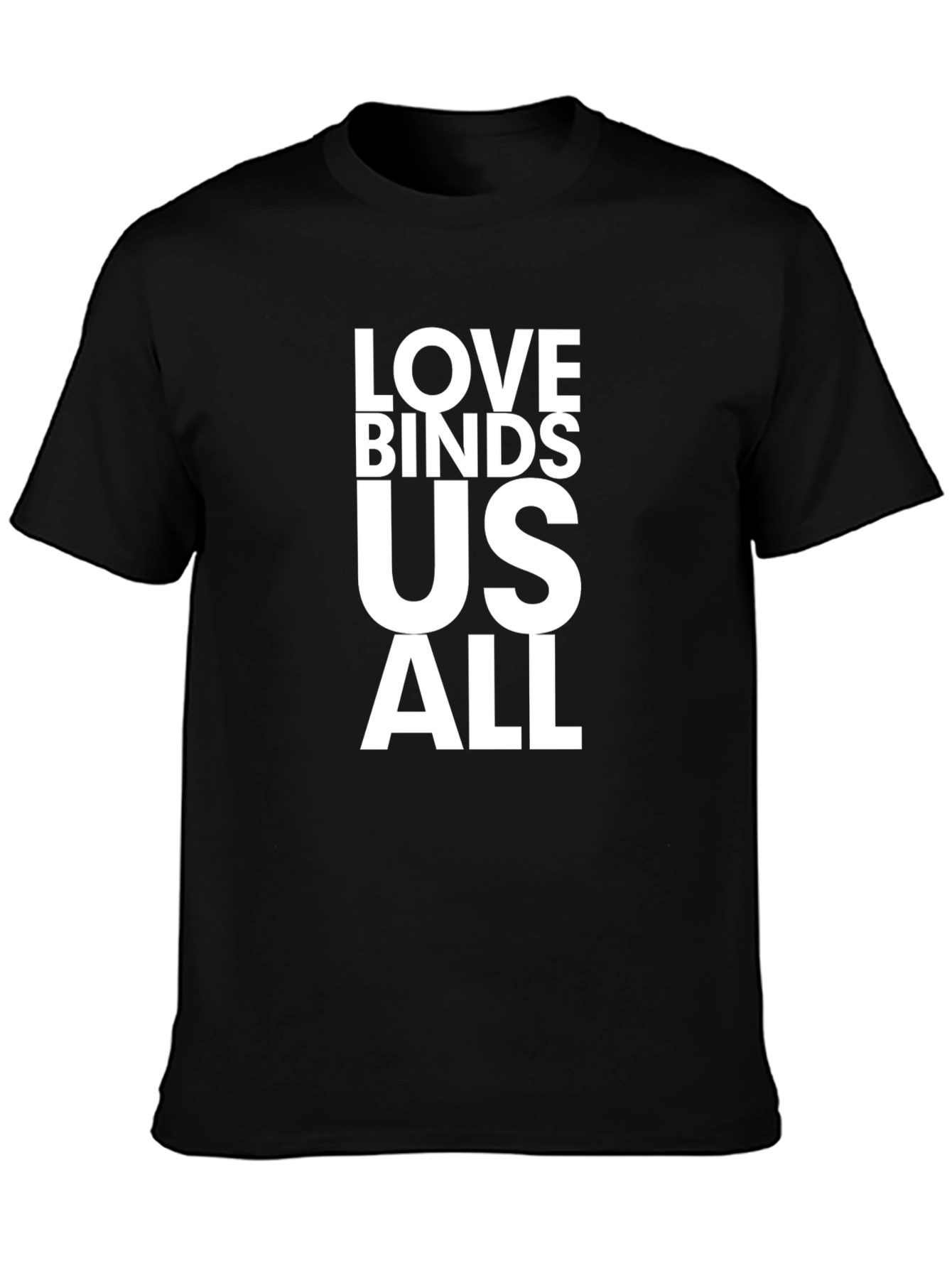 Love Binds Us All Graphic Tee - Black T-Shirt