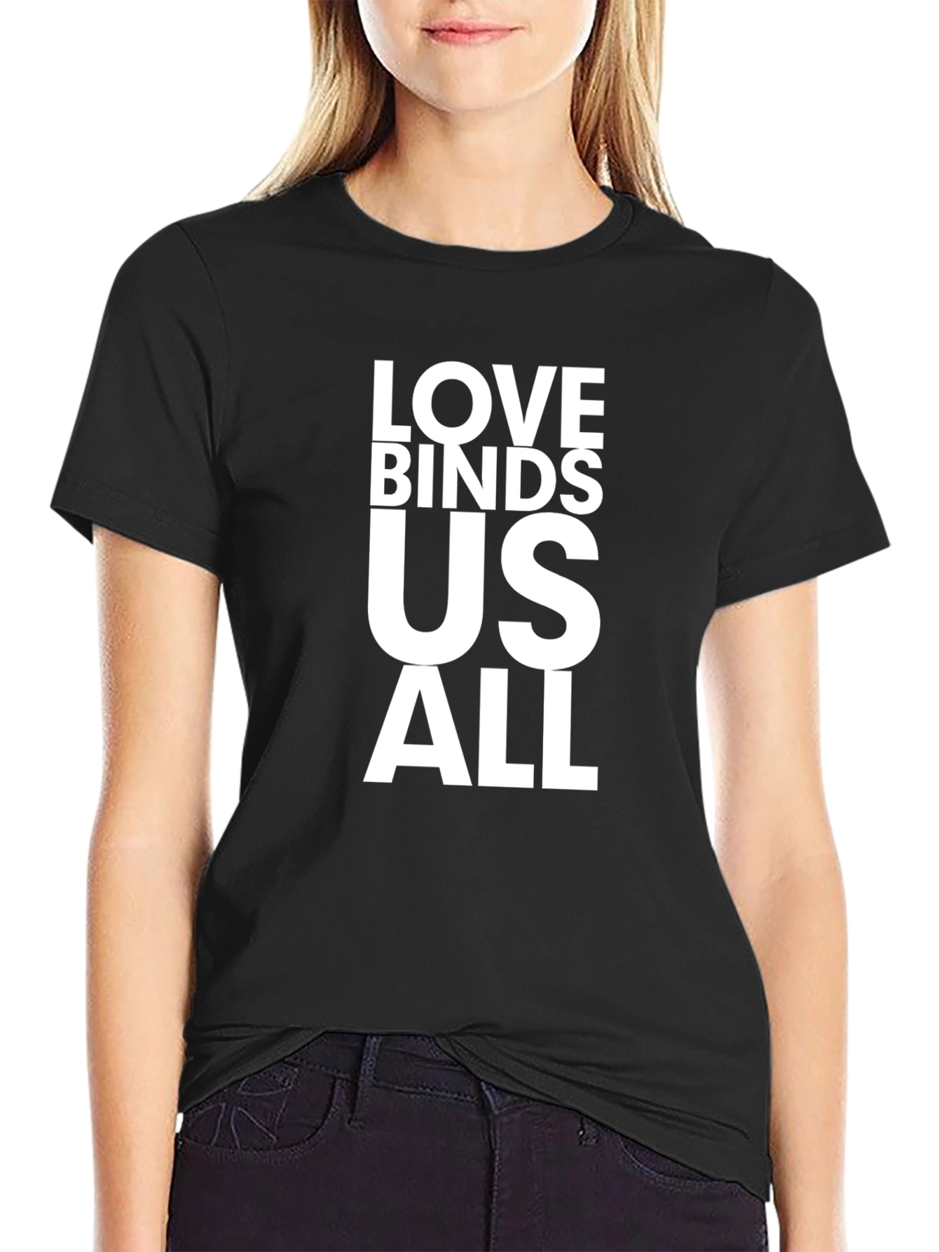 Love Binds Us All Graphic Tee - Black T-Shirt