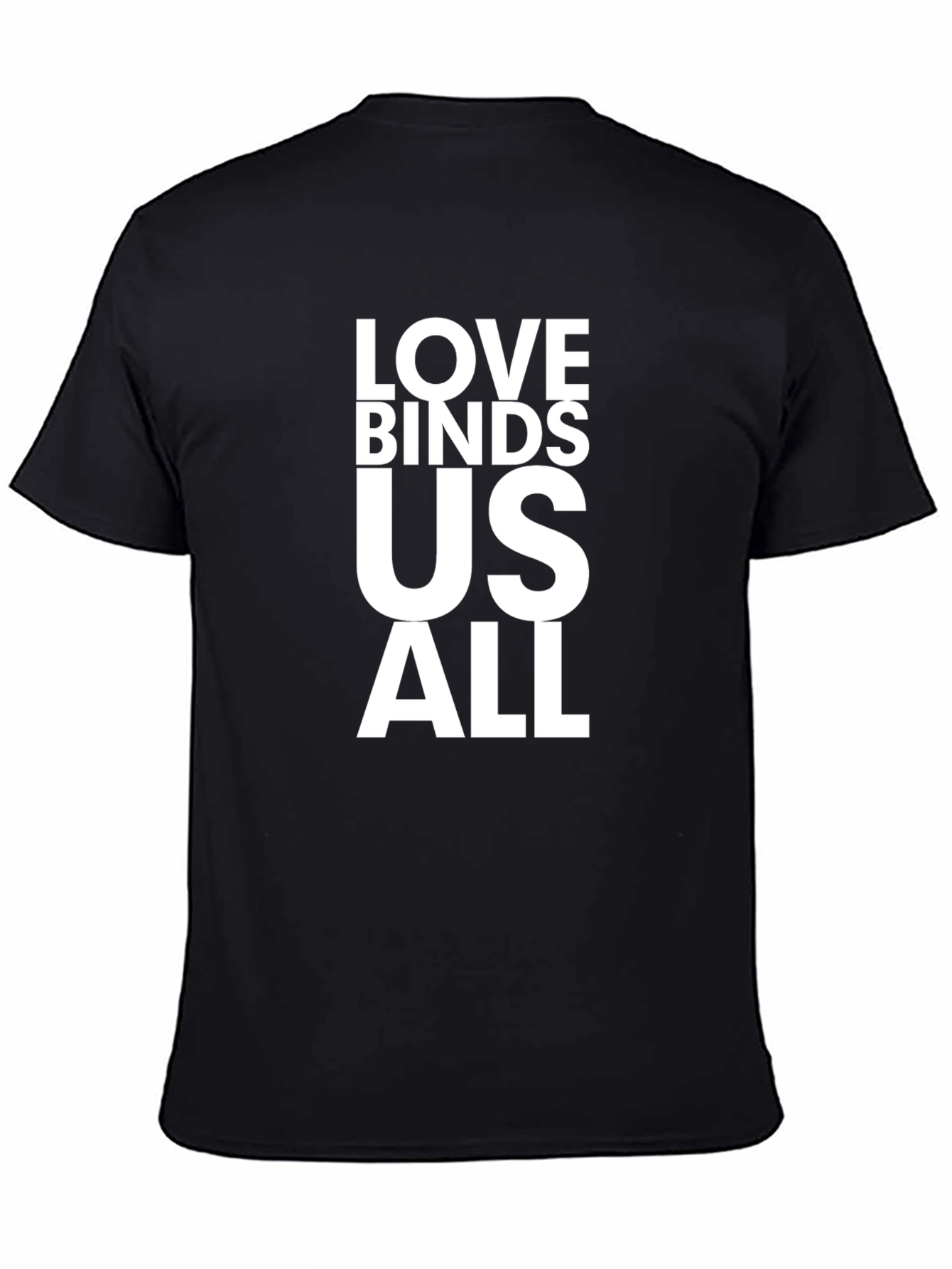 Love Binds Us All Graphic Tee - Black T-Shirt