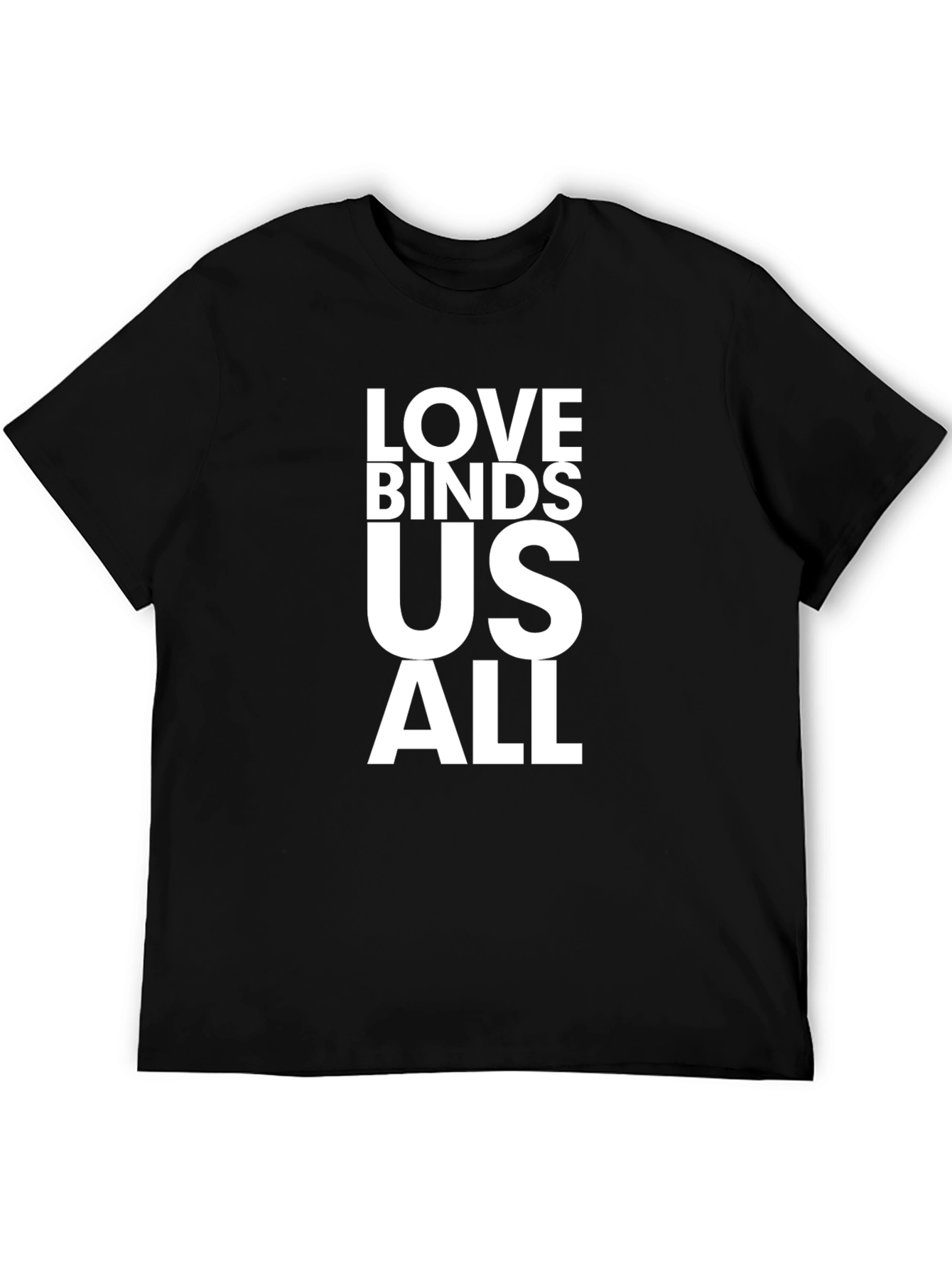 Love Binds Us All Graphic Tee - Black T-Shirt