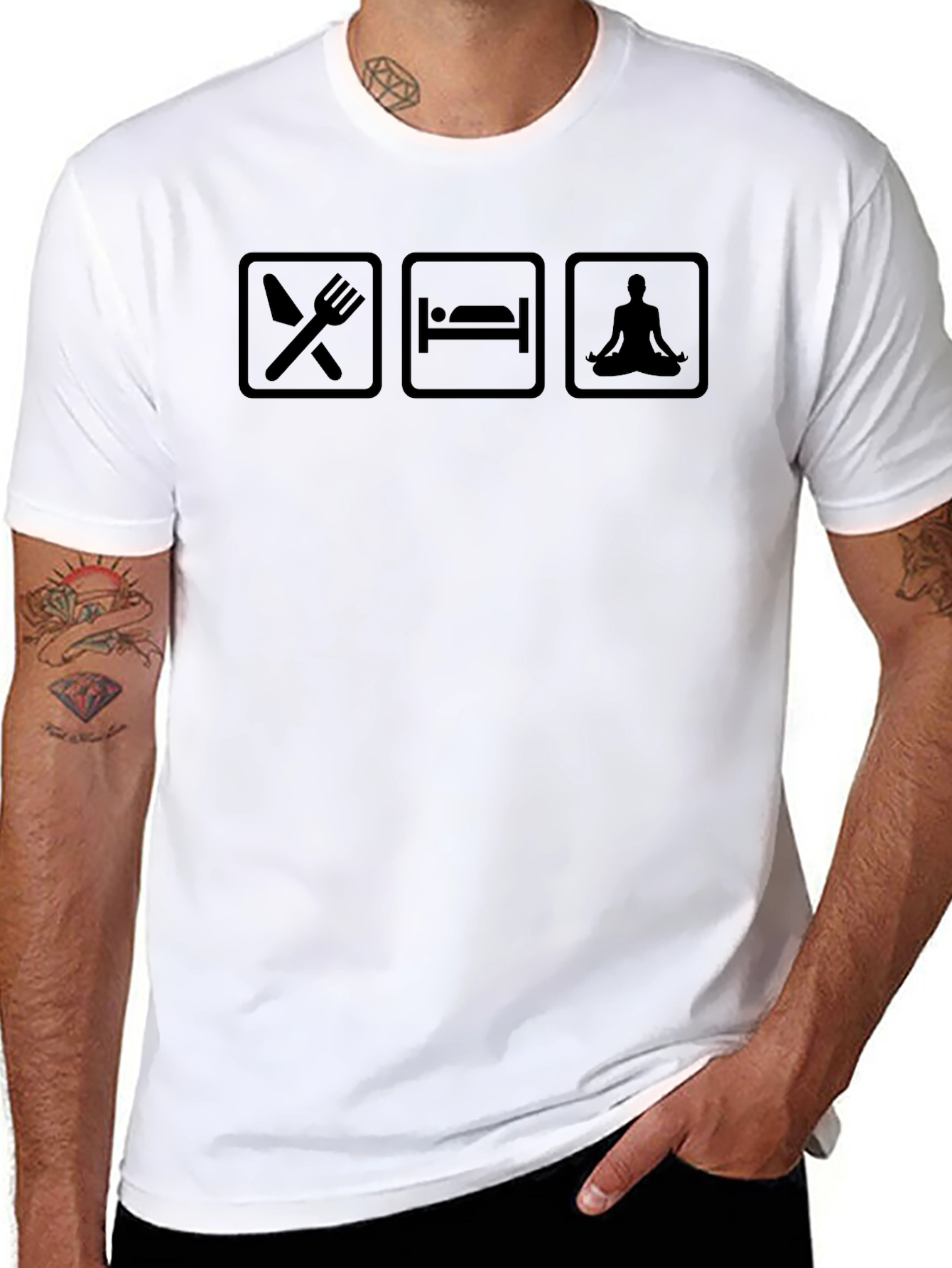 Eat Sleep Meditate Graphic T-Shirt