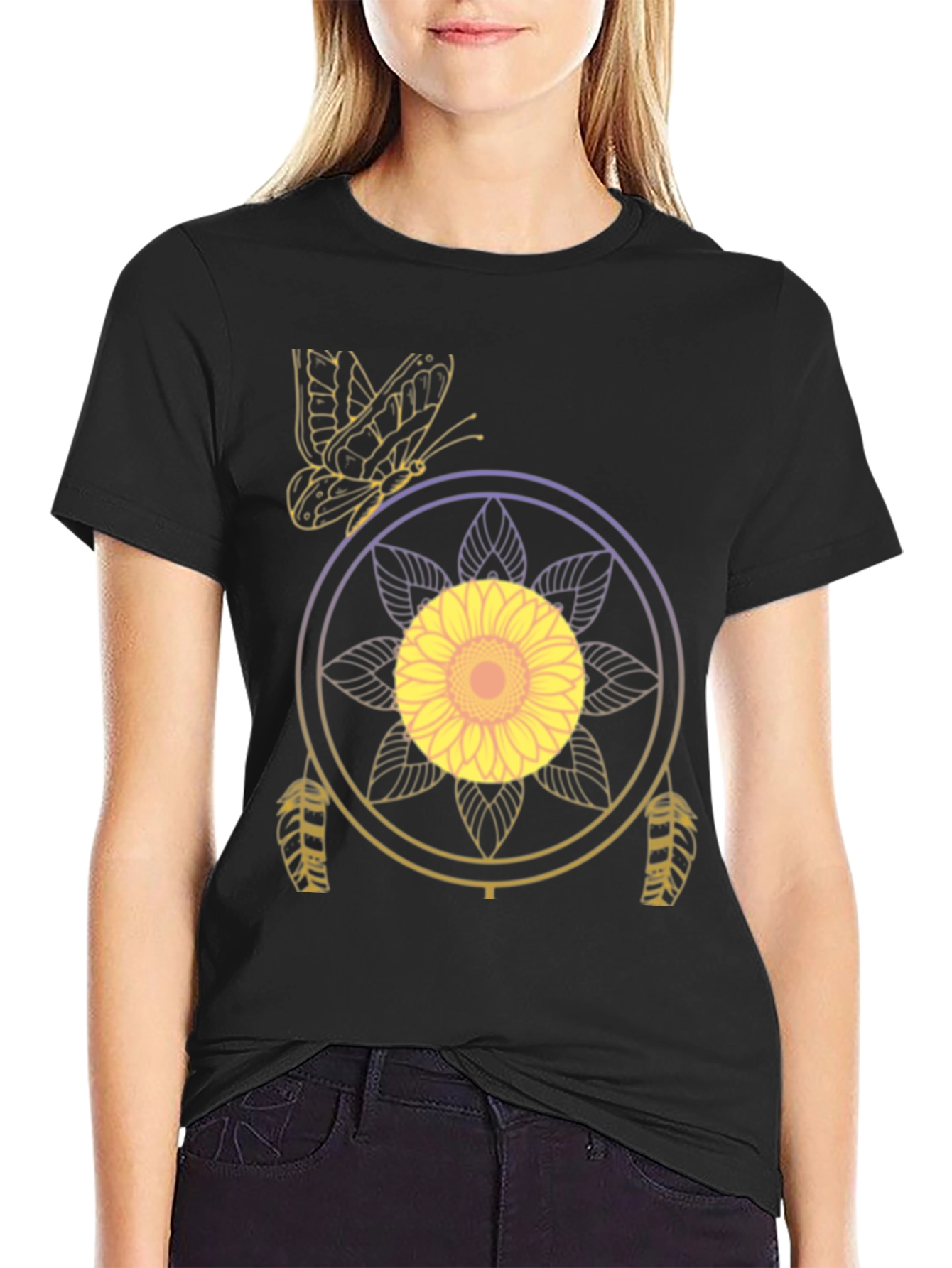 Sunflower Dreamcatcher Graphic T-Shirt