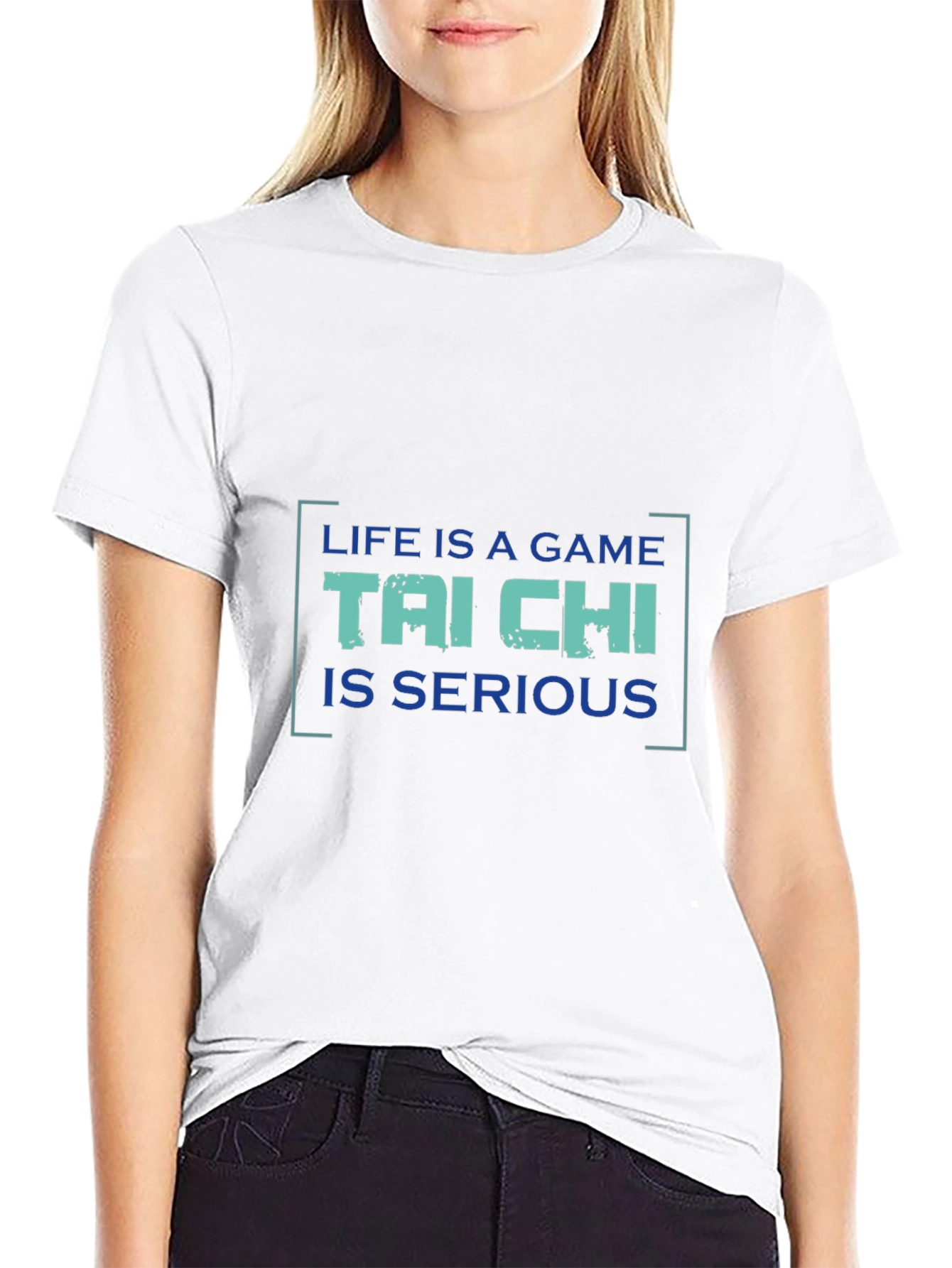 Tai Chi Graphic Tee: Life is a Game Seriously