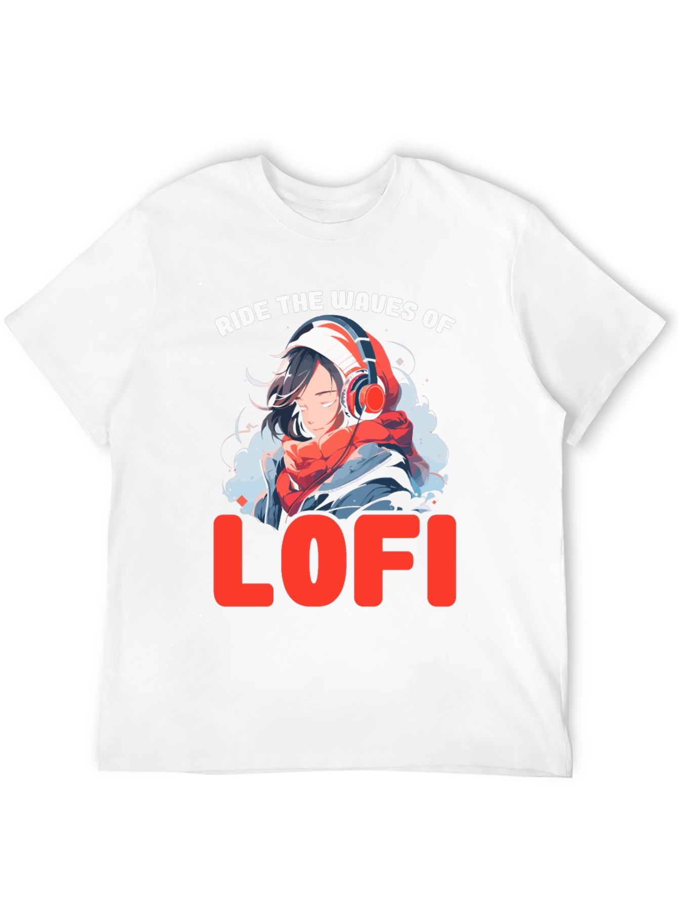 Ride the Waves of LoFi Black T-Shirt