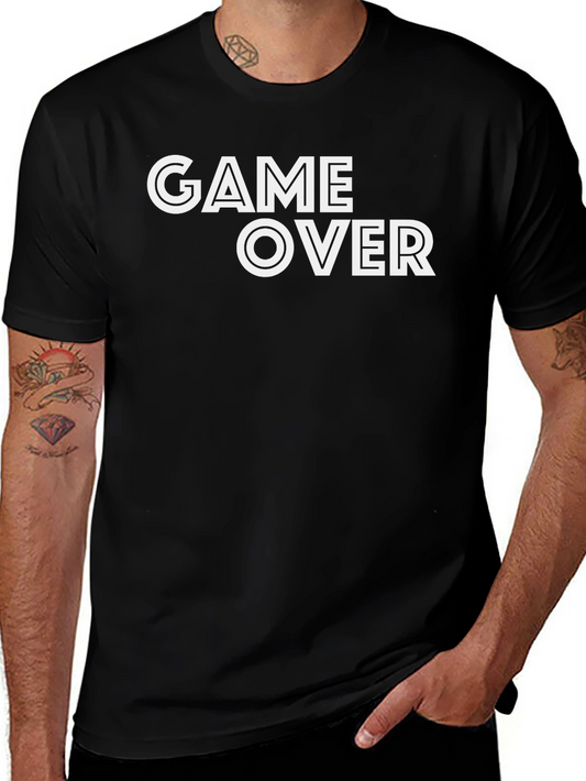 Game Over Black T-Shirt - Bold Graphic Tee