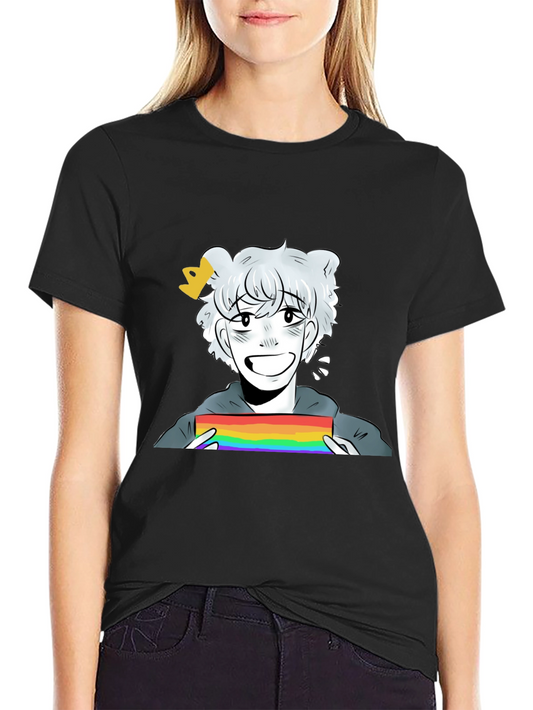 Cartoon Pride T-Shirt - Black Cotton Blend