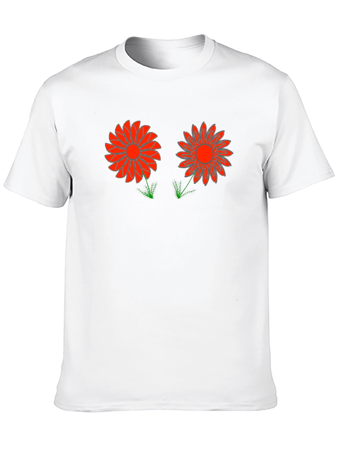 Funky Flower Graphic Tee - Black