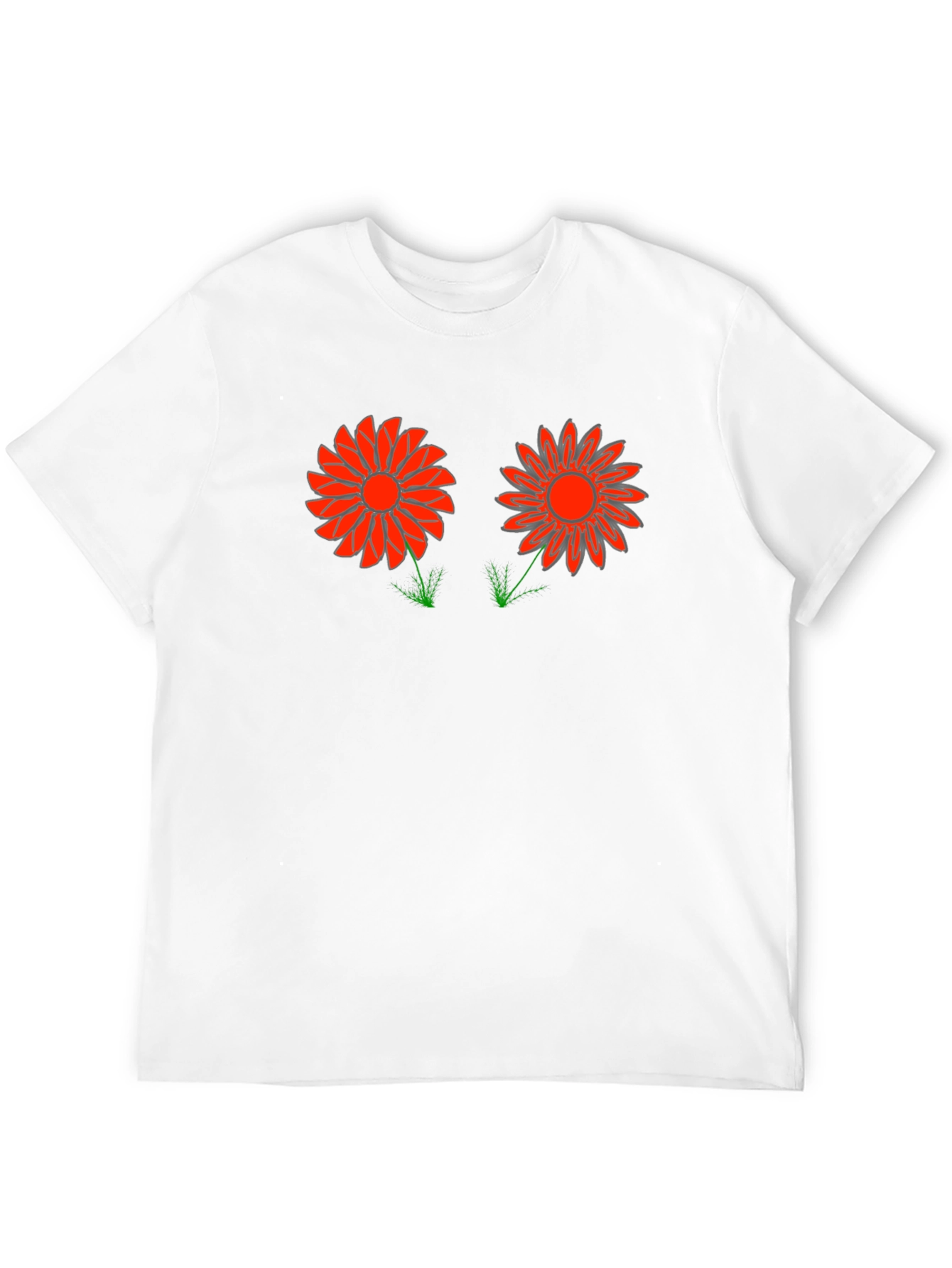 Funky Flower Graphic Tee - Black