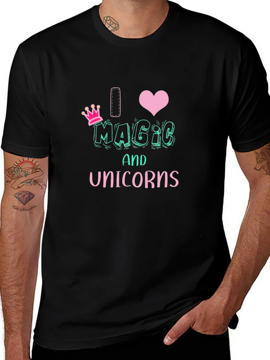 I Love Magic and Unicorns Graphic Tee