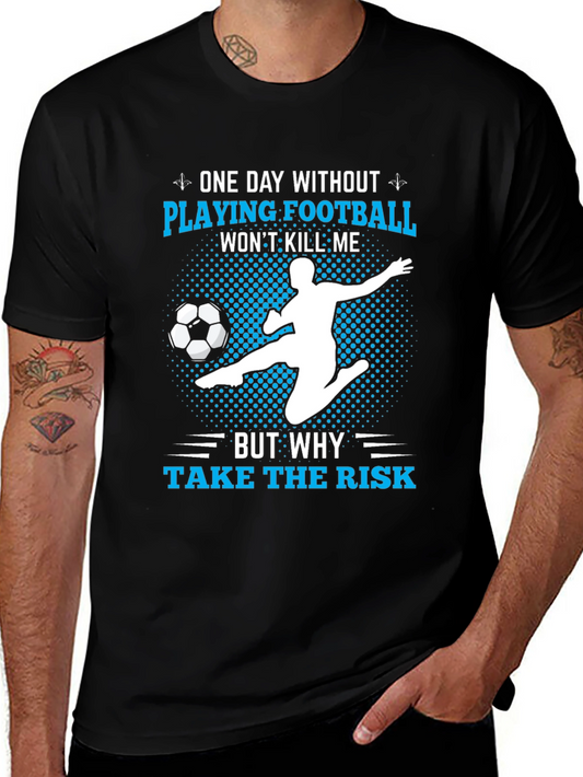 Funny Football Player T-Shirt - Risk It!