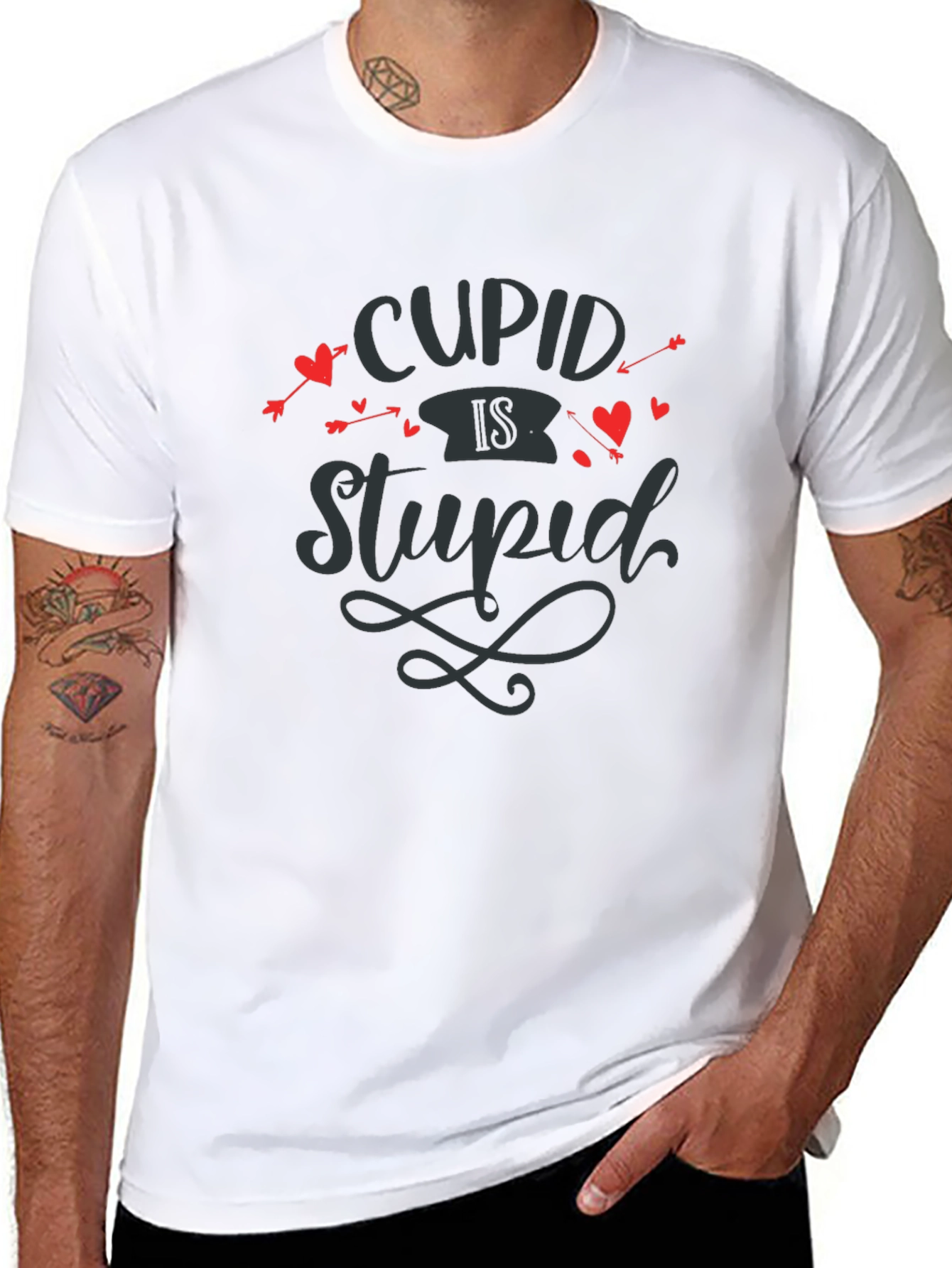 Cupid Is Stupid Graphic Tee - Valentines Anti-Love T-Shirt