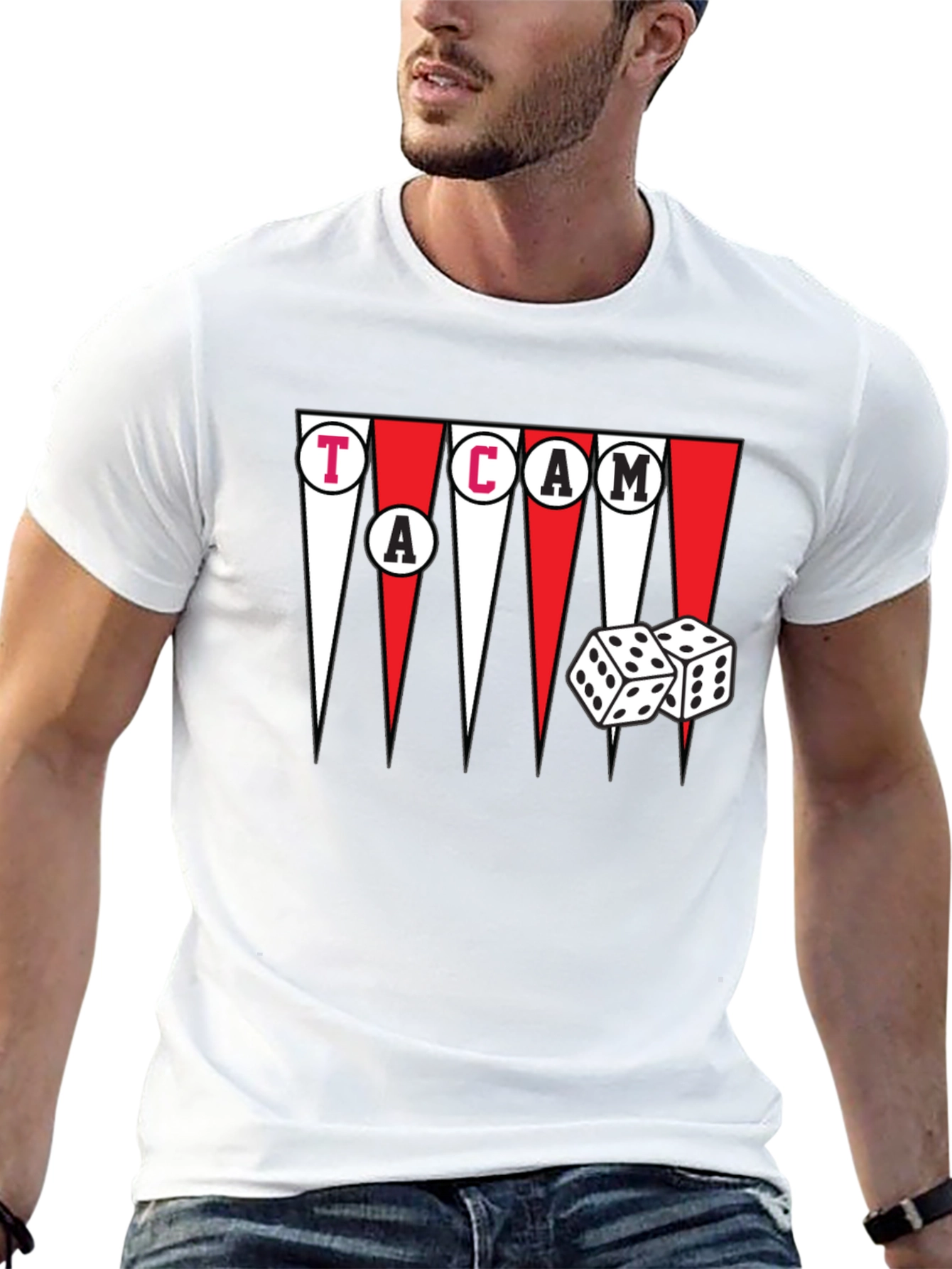 Backgammon Dice Graphic T-Shirt - Game Night Ready