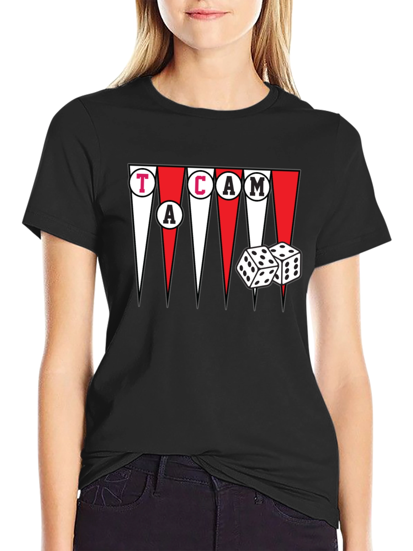 Backgammon Dice Graphic T-Shirt - Game Night Ready