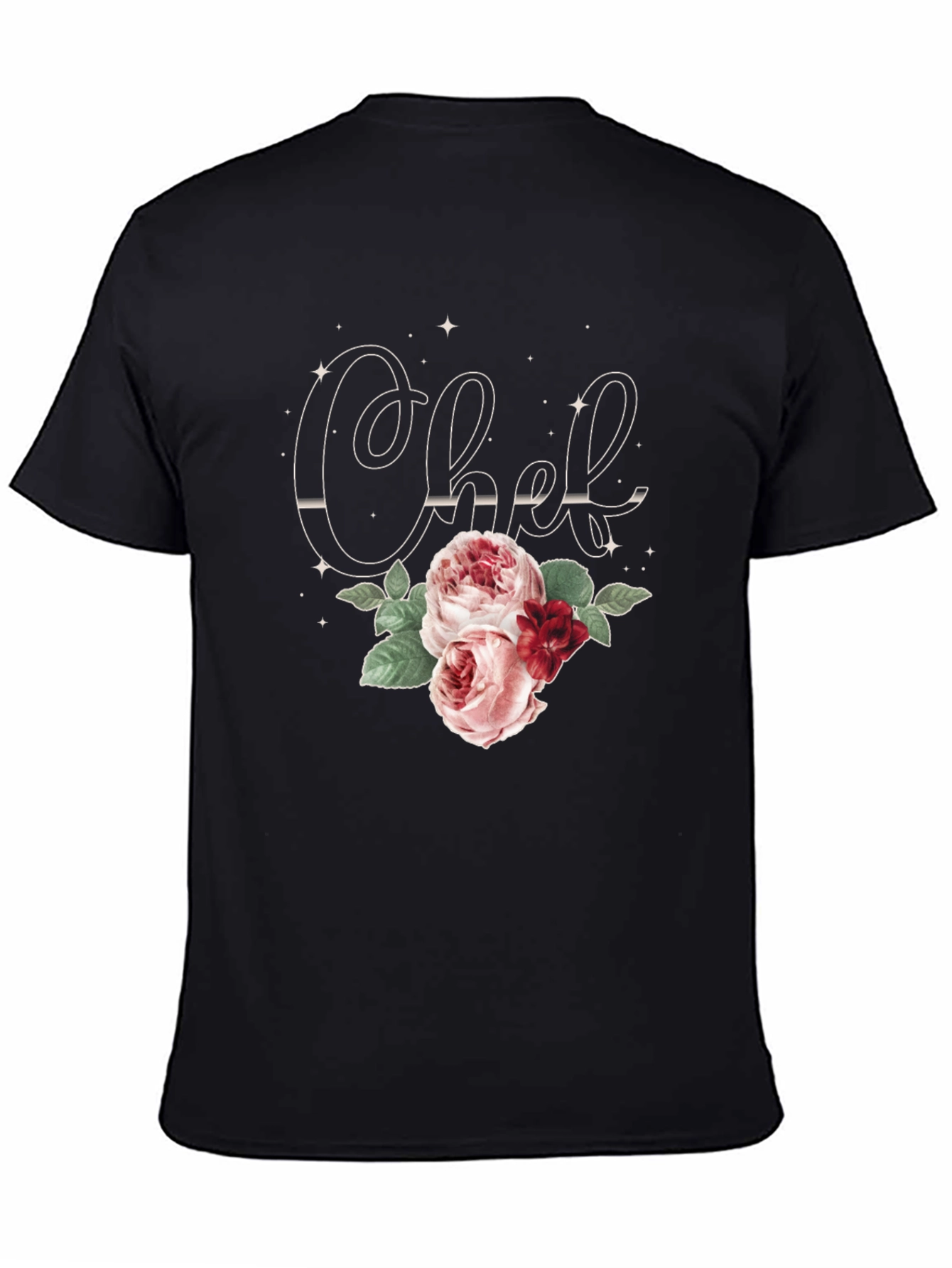 Floral Chef T-Shirt - Stylish Cooking Apparel
