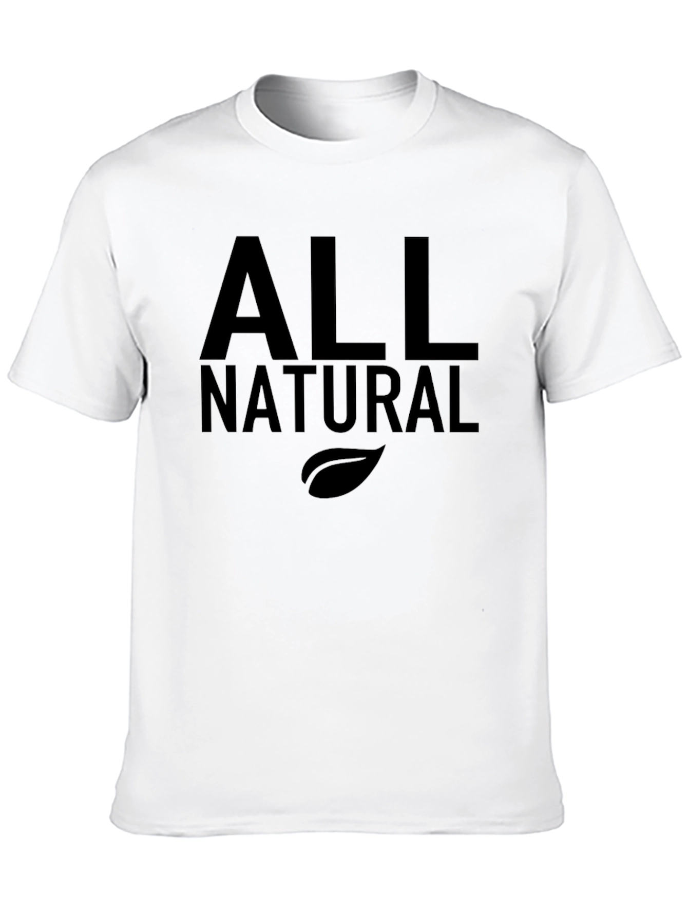 All Natural Black Graphic T-Shirt - Soft Cotton Blend