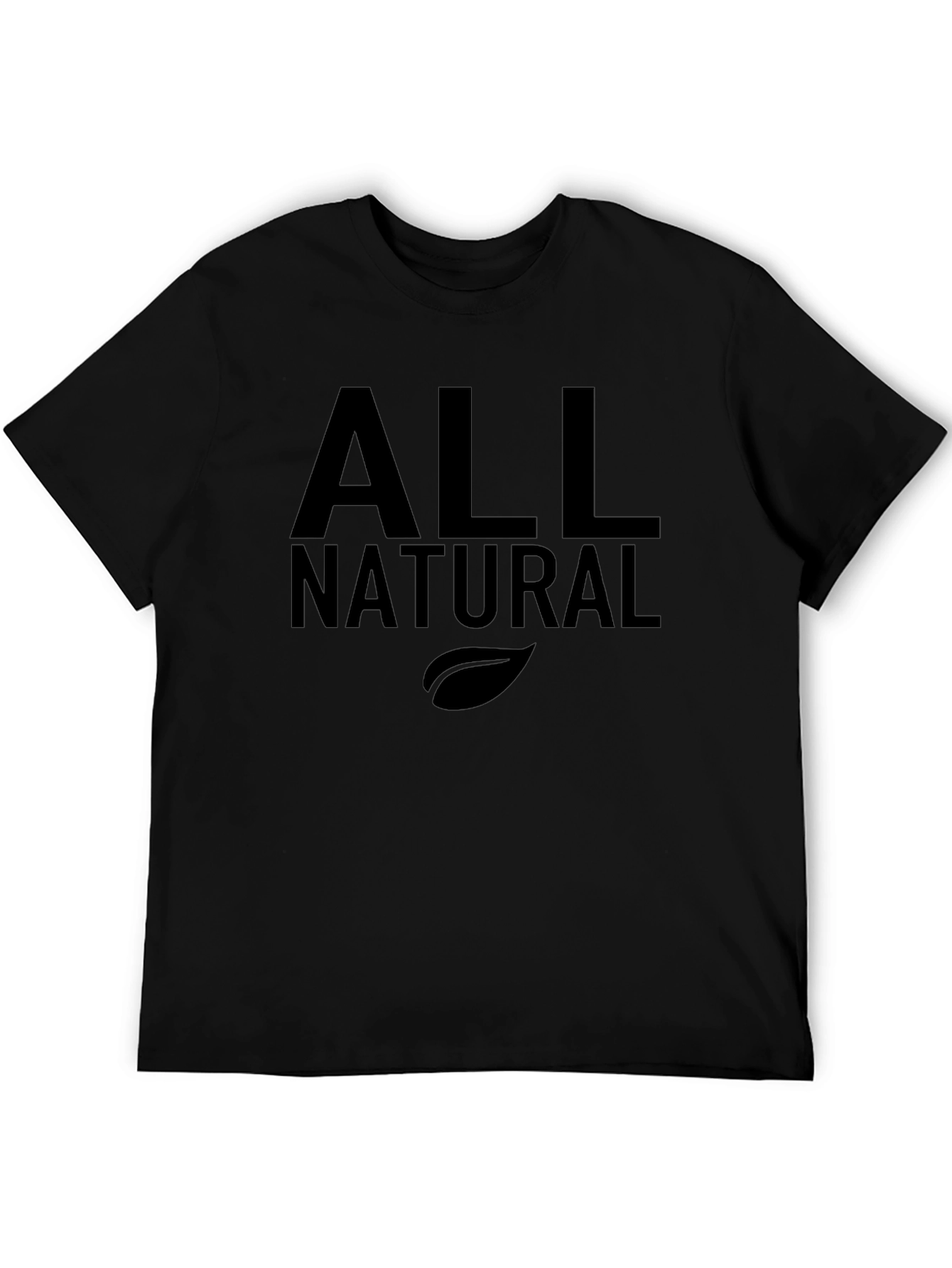 All Natural Black Graphic T-Shirt - Soft Cotton Blend