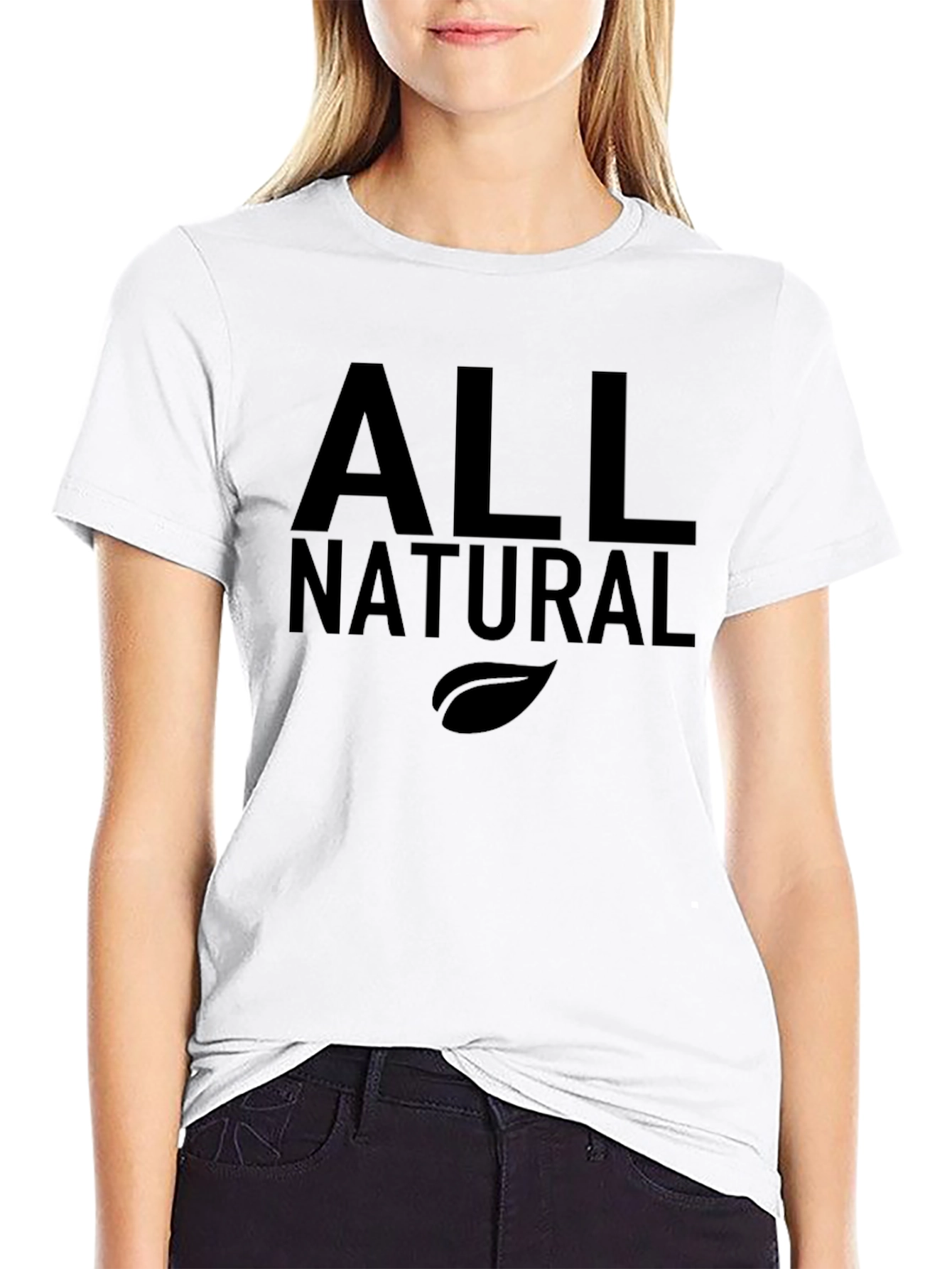 All Natural Black Graphic T-Shirt - Soft Cotton Blend
