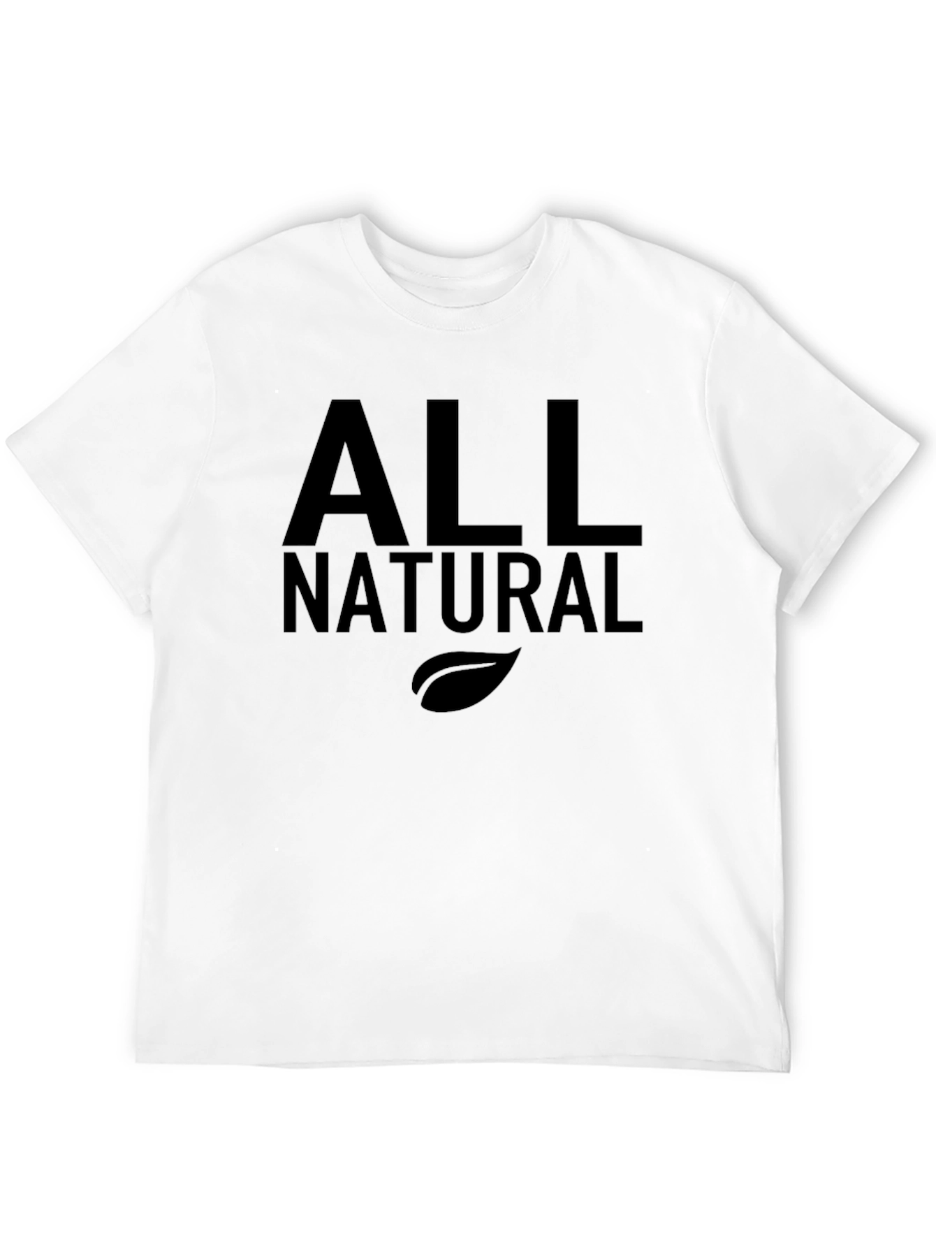 All Natural Black Graphic T-Shirt - Soft Cotton Blend