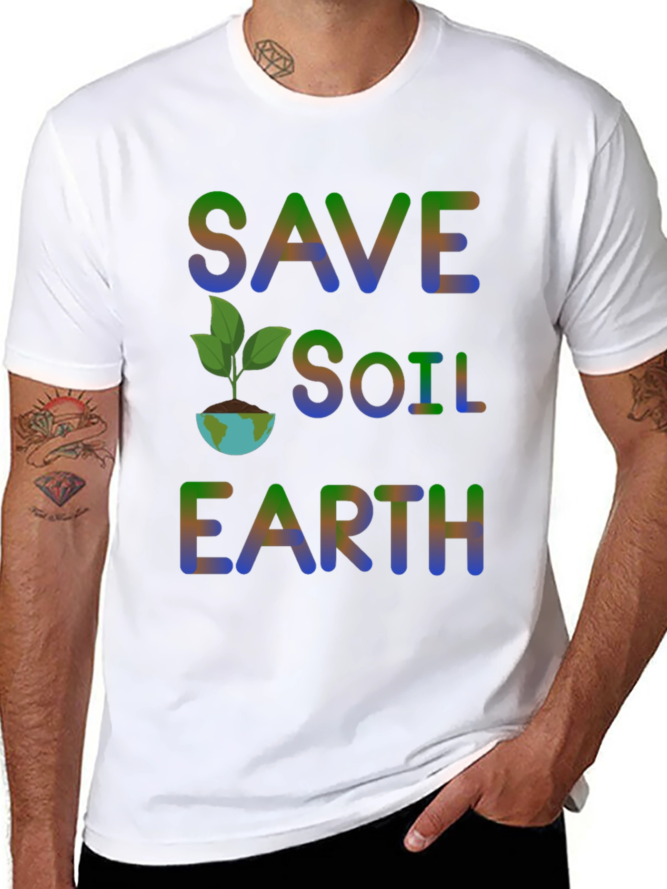 Save Soil Earth T-Shirt - Environmental Awareness