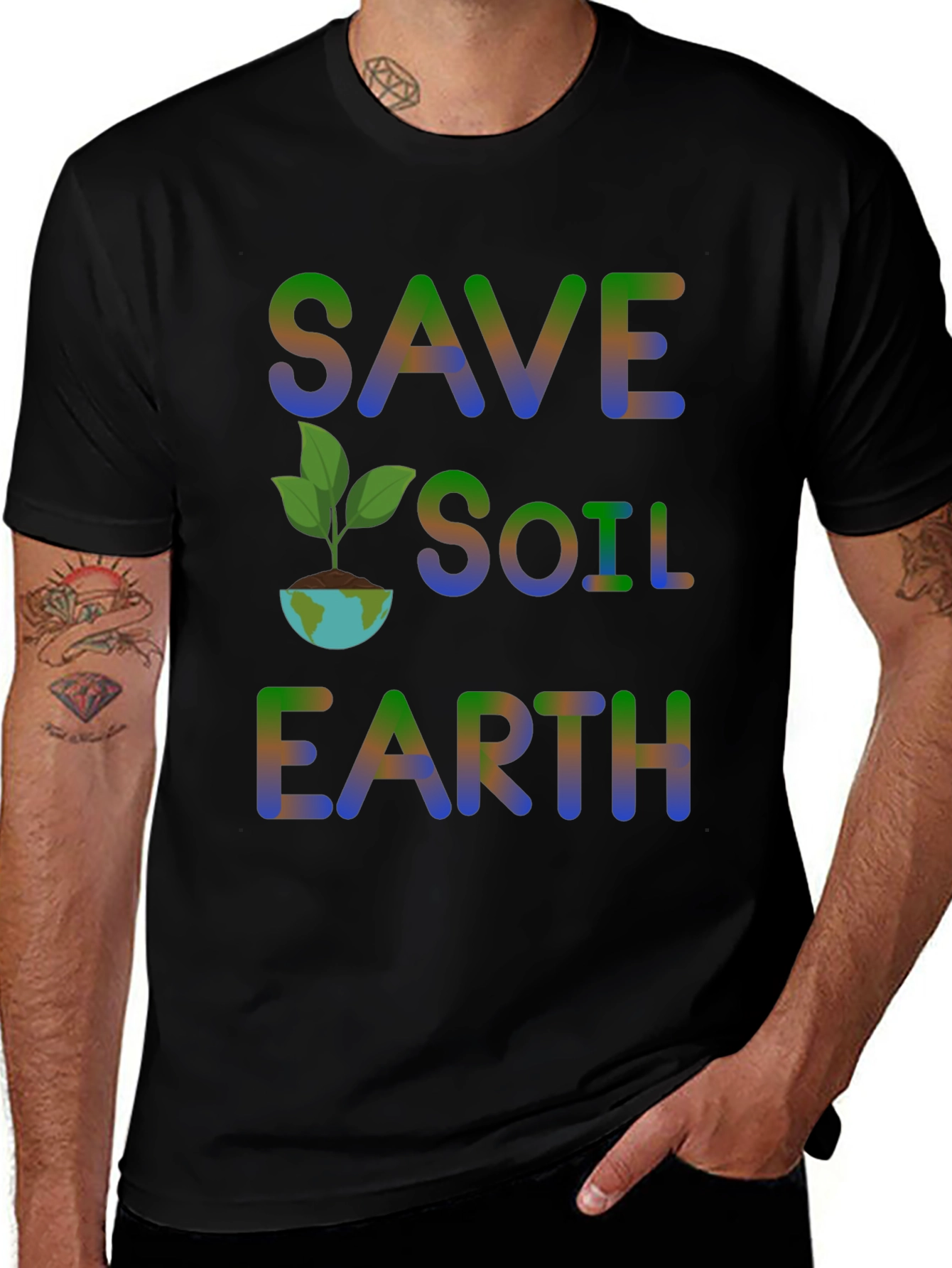 Save Soil Earth T-Shirt - Environmental Awareness