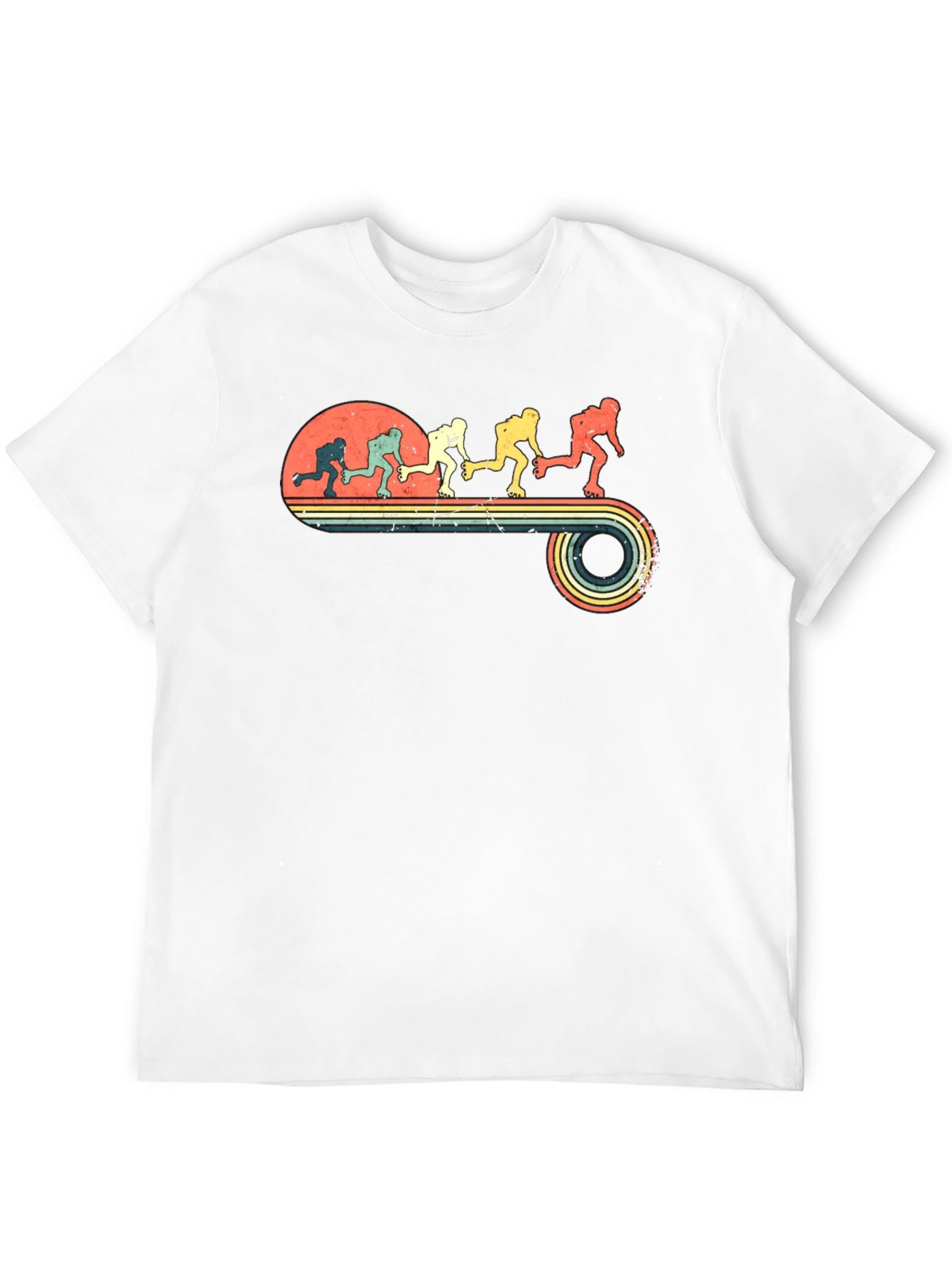 Retro Roller Skate Evolution Graphic T-Shirt