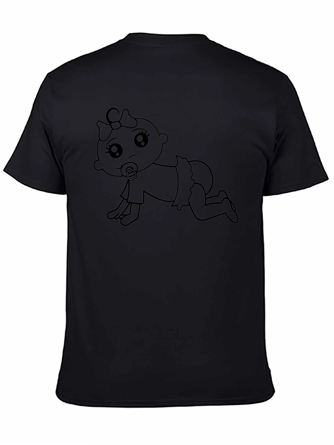 Cute Baby Graphic Tee - Black T-Shirt