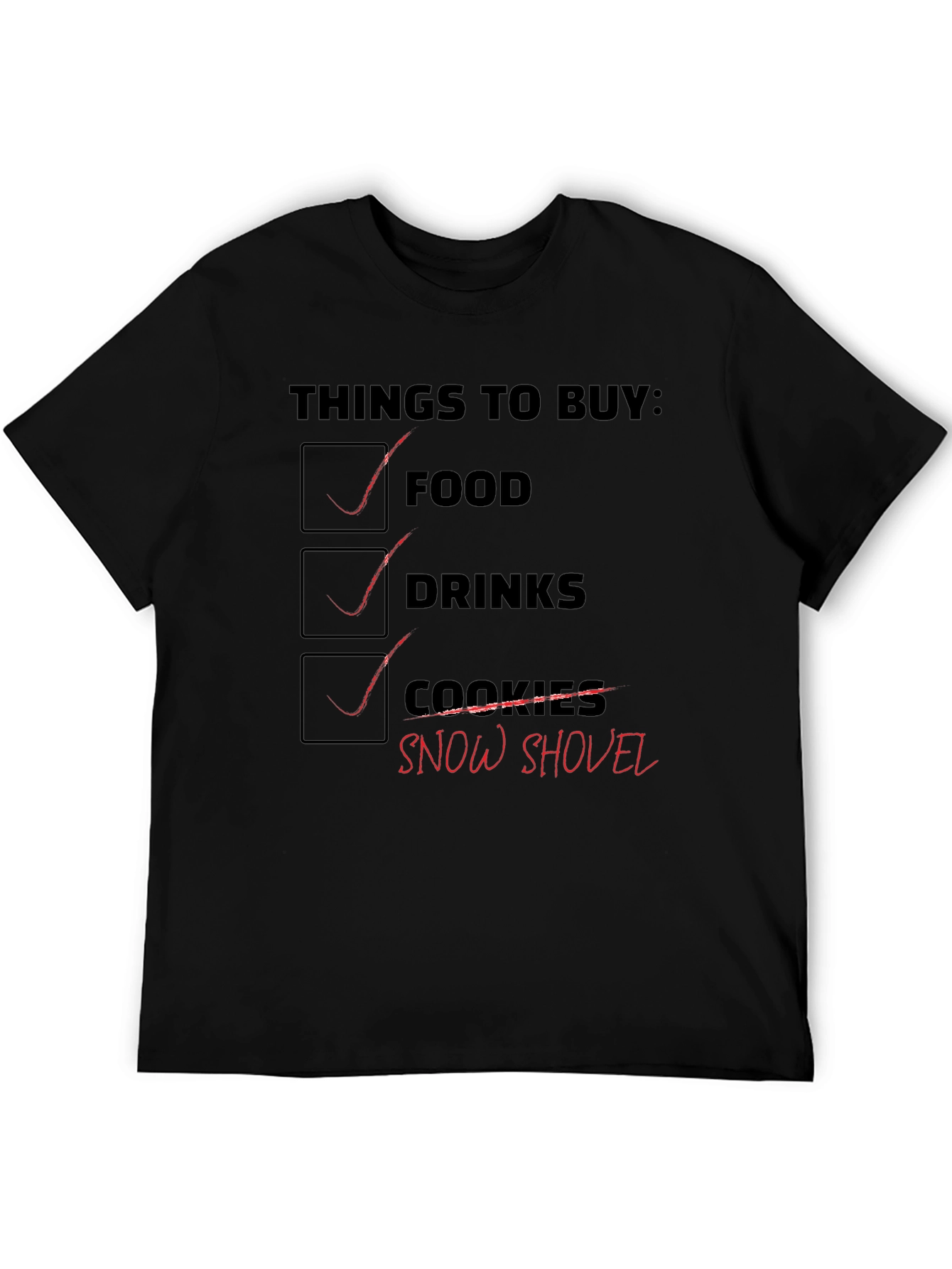 Grocery List Graphic T-Shirt