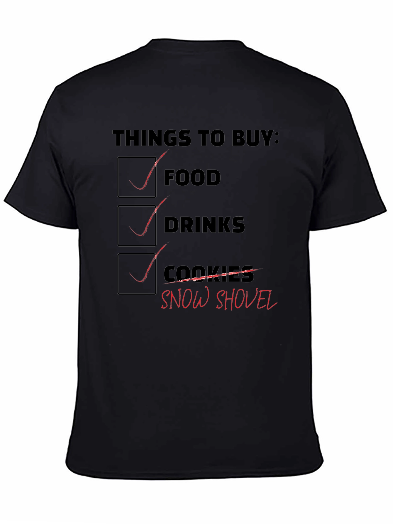Grocery List Graphic T-Shirt