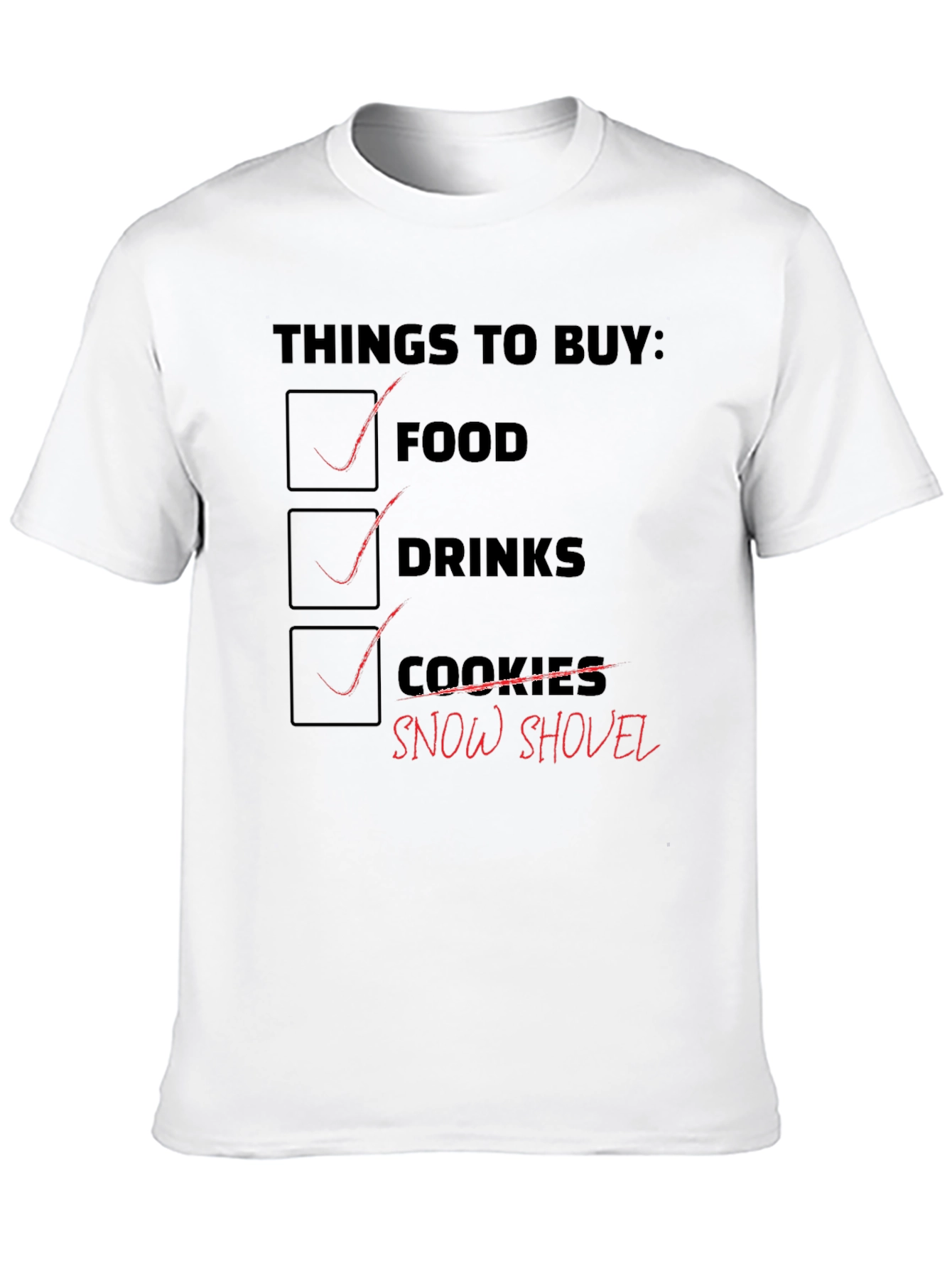 Grocery List Graphic T-Shirt