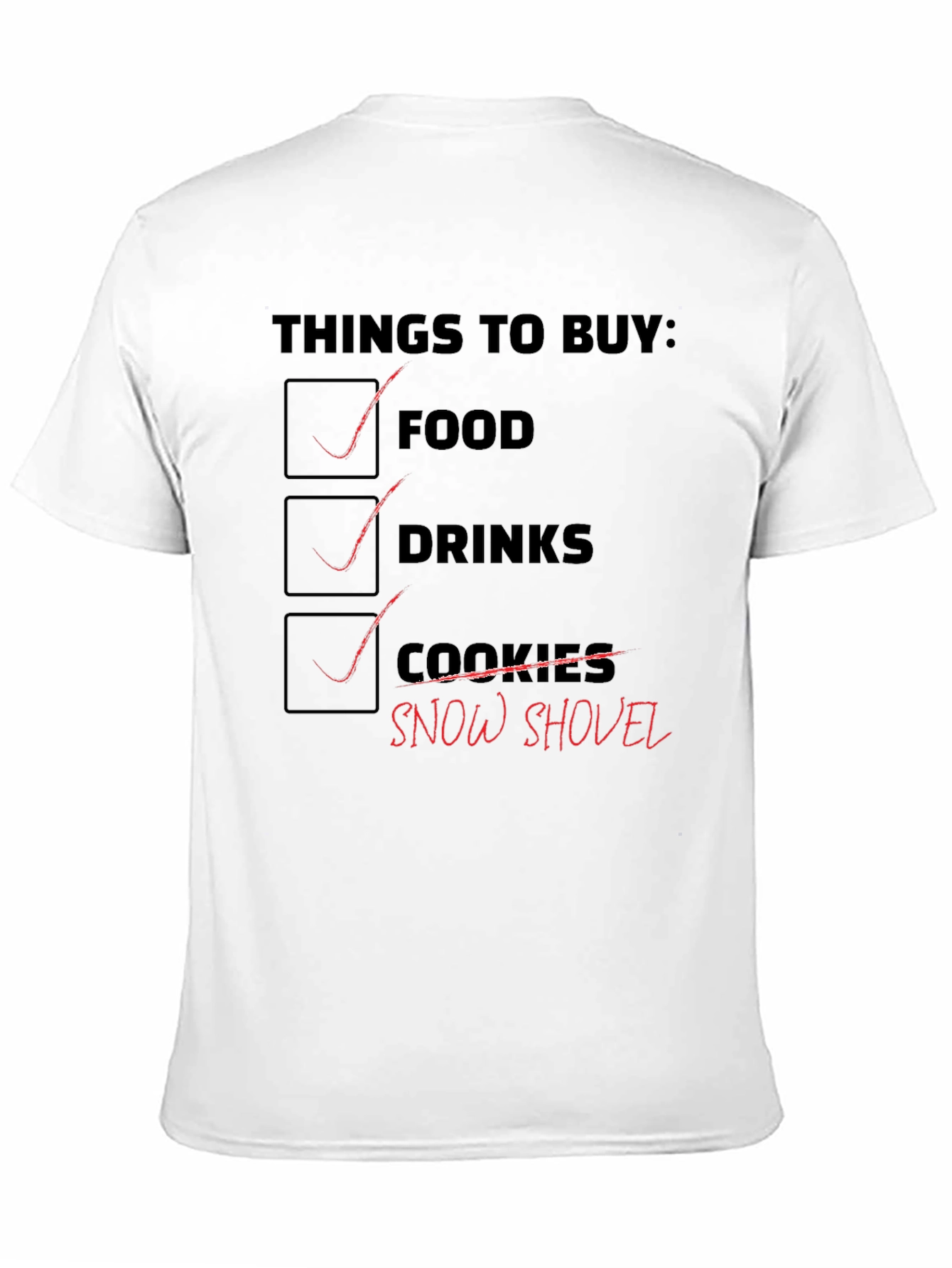 Grocery List Graphic T-Shirt