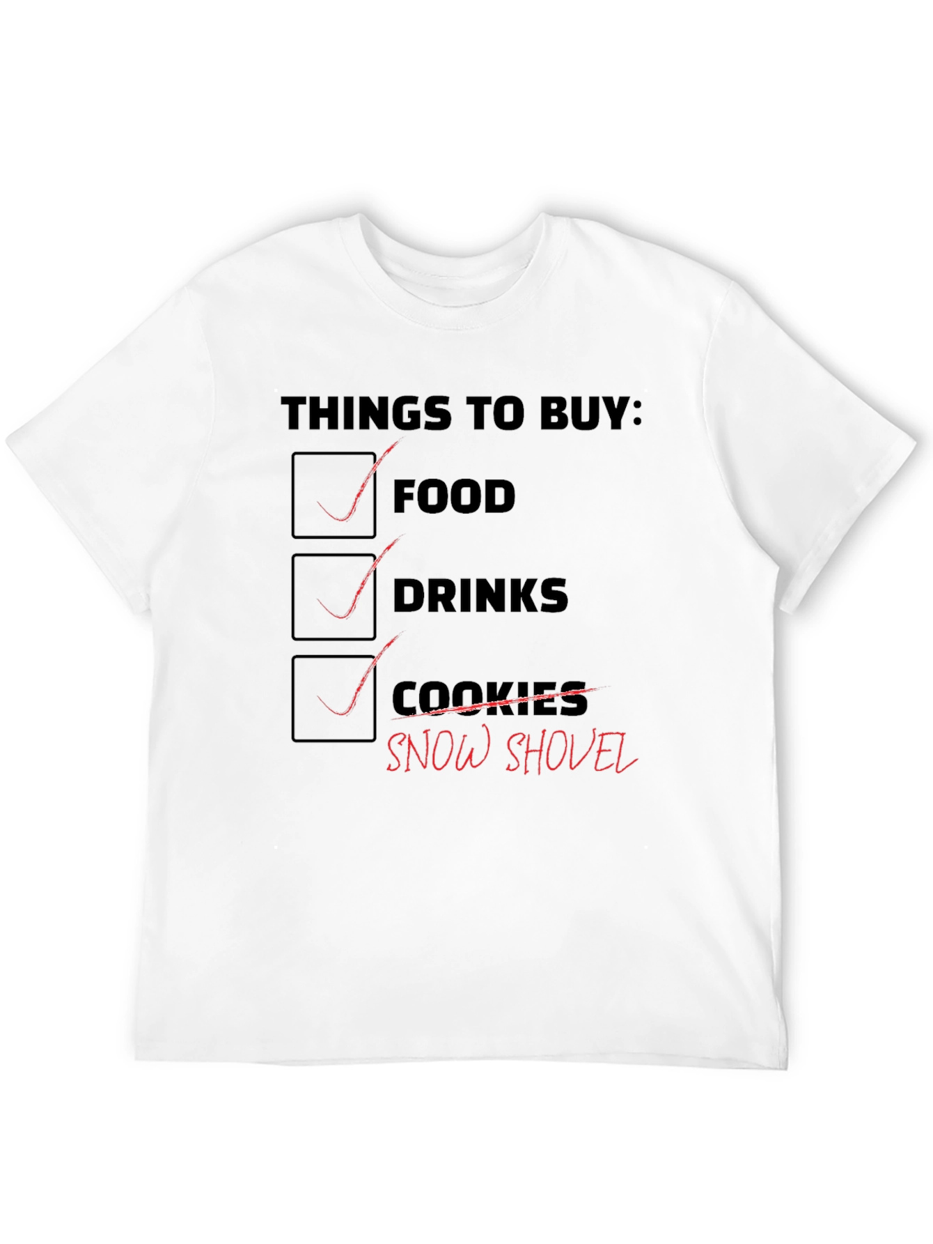 Grocery List Graphic T-Shirt