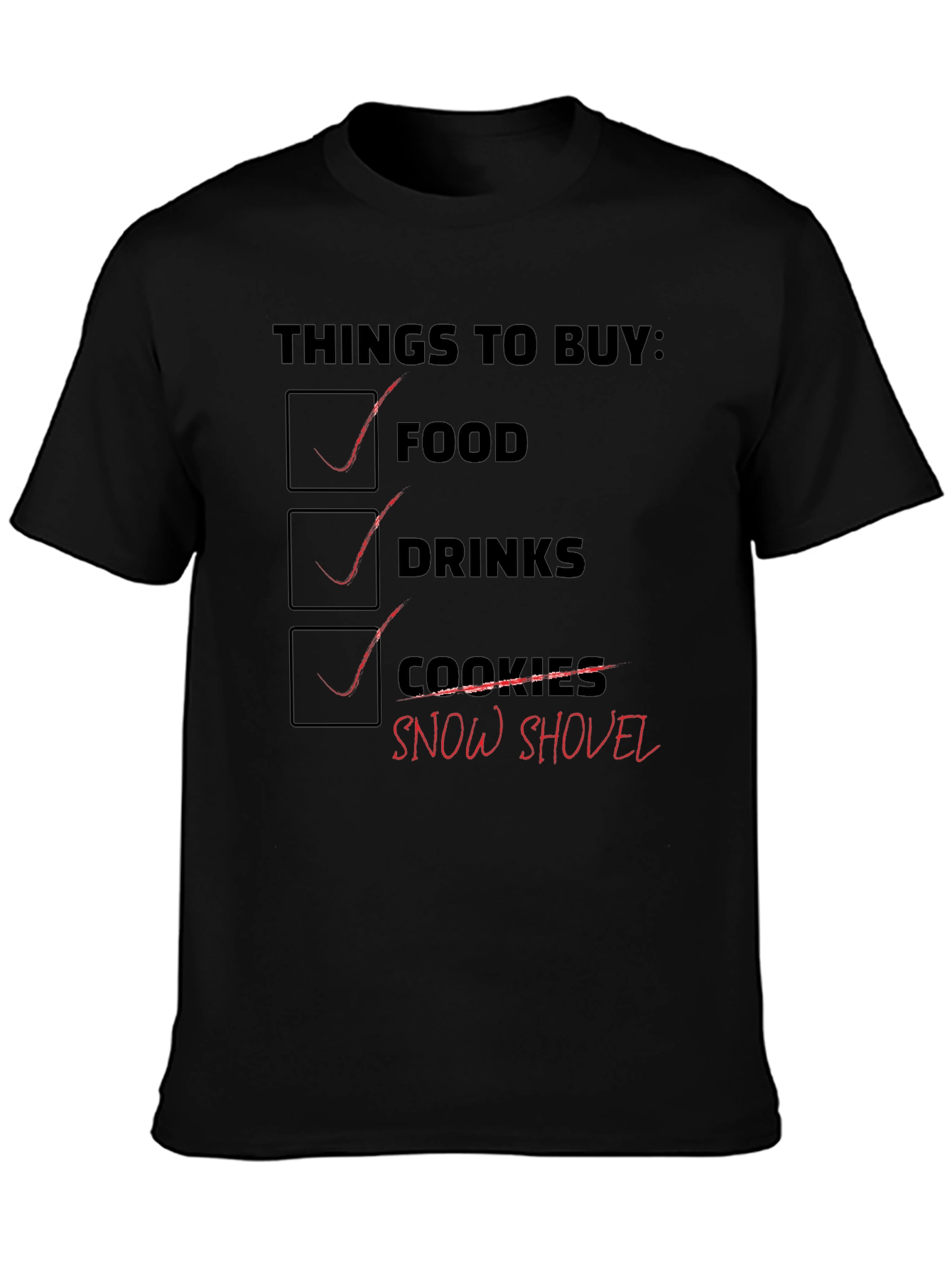 Grocery List Graphic T-Shirt