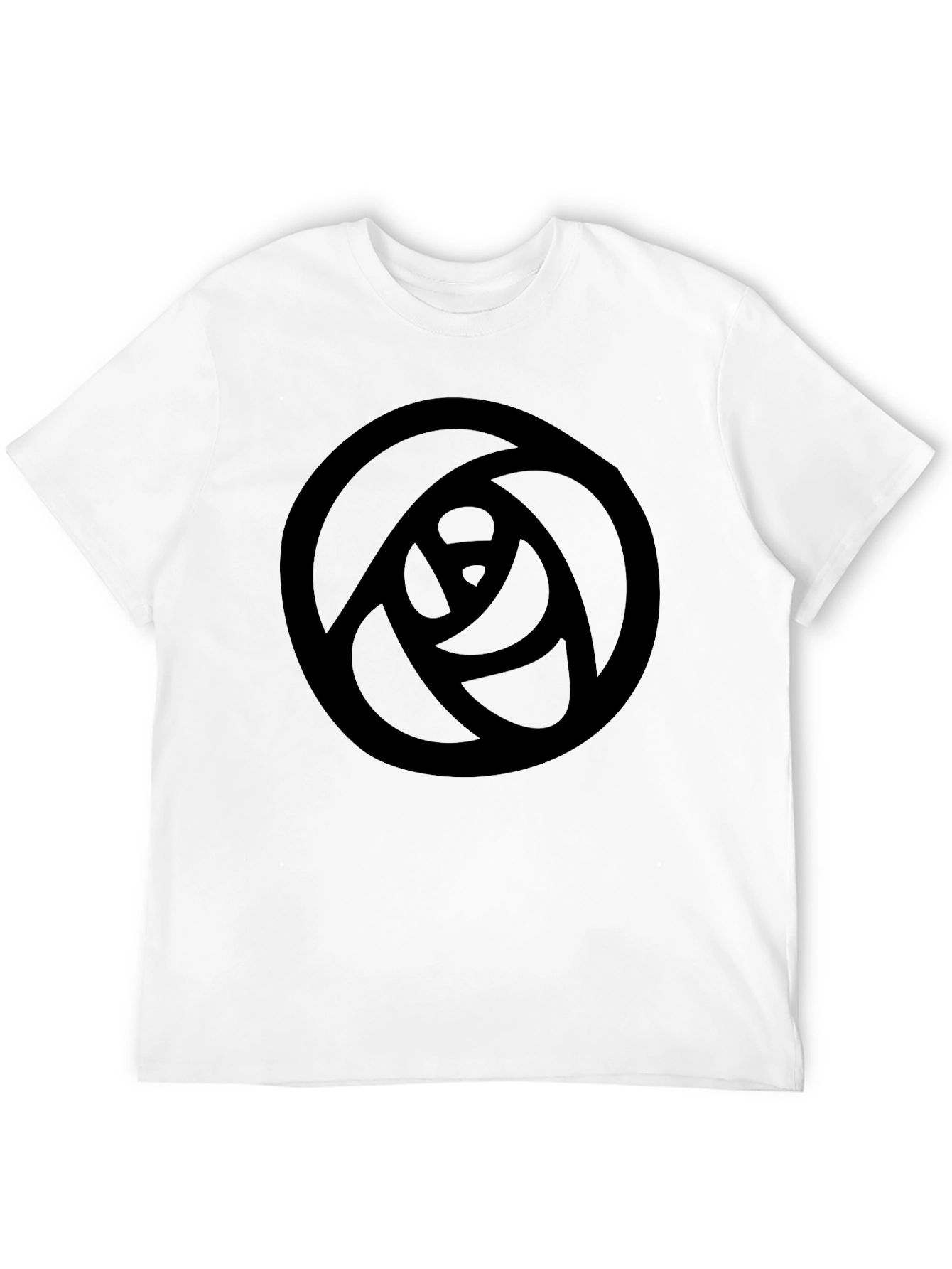Modern Rose Graphic Black T-Shirt
