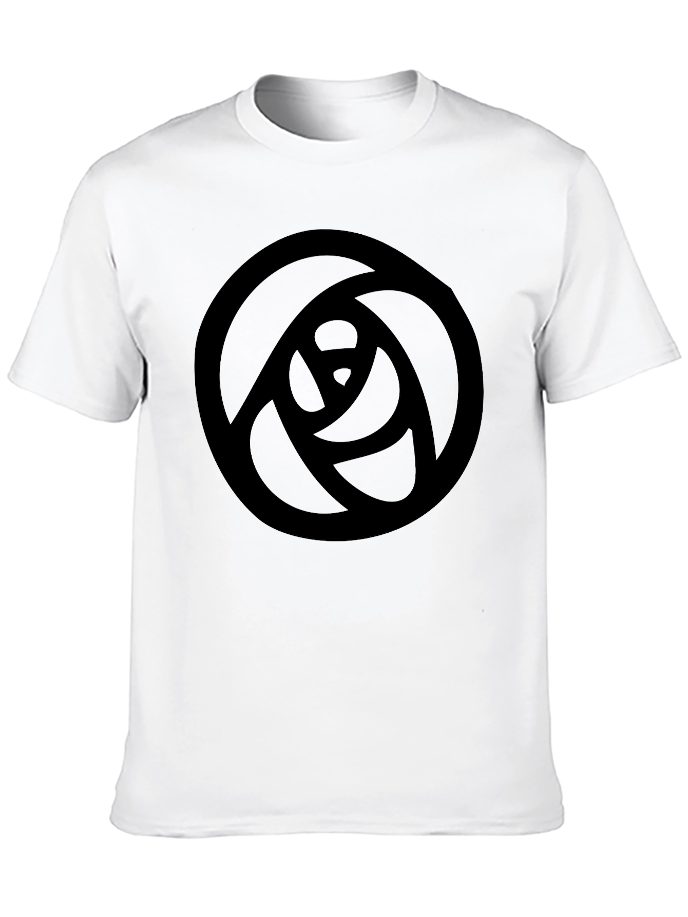 Modern Rose Graphic Black T-Shirt