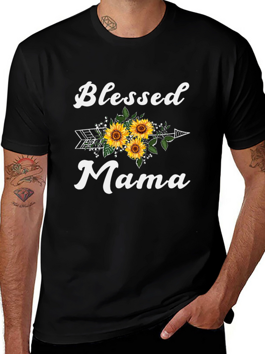 Blessed Mama Sunflower Graphic Tee