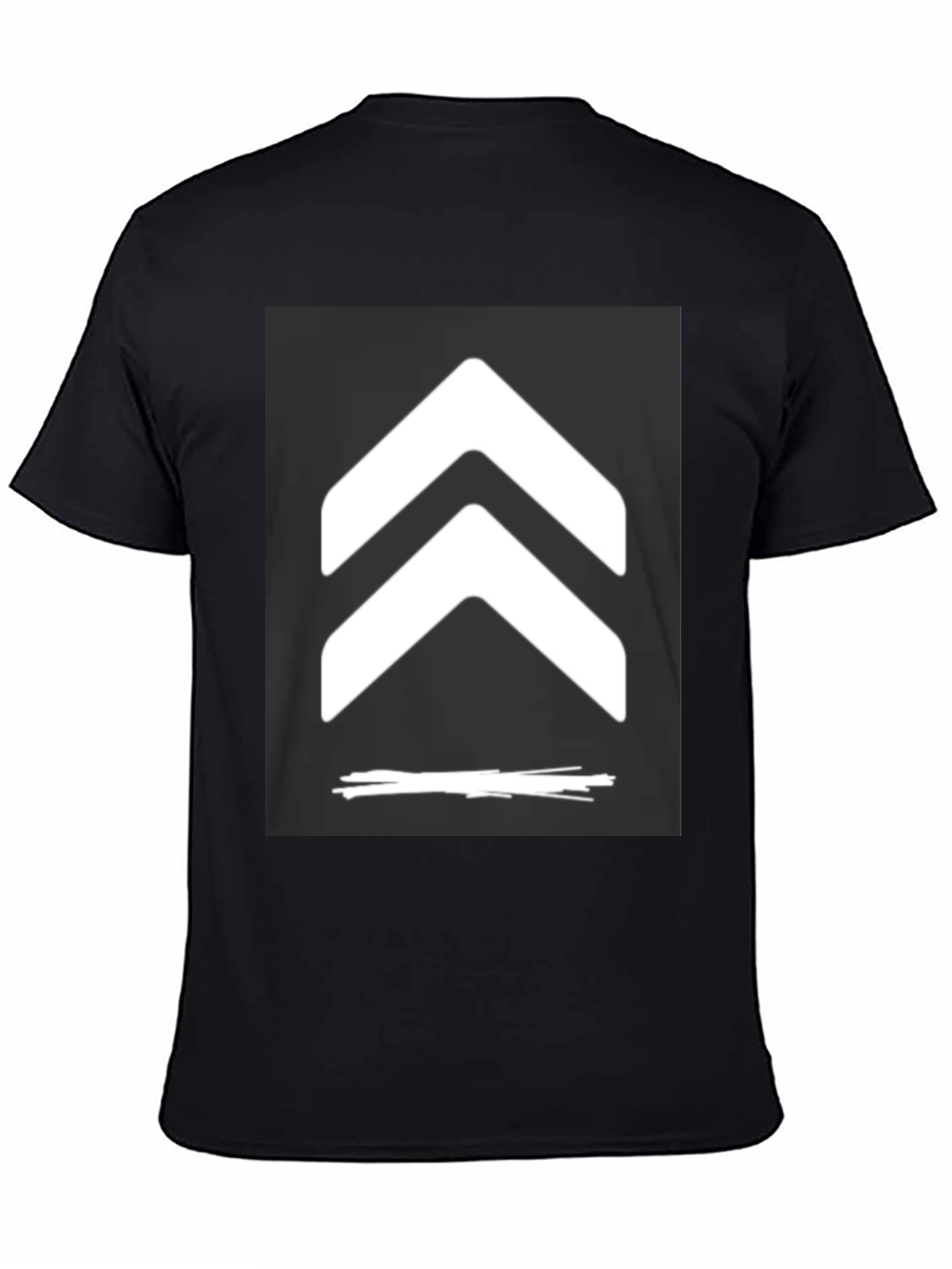 Modern Black T-Shirt with Chevron Graphic