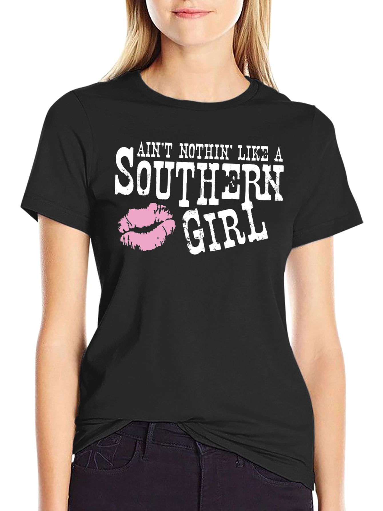Southern Girl Graphic T-Shirt - Black Cotton Tee