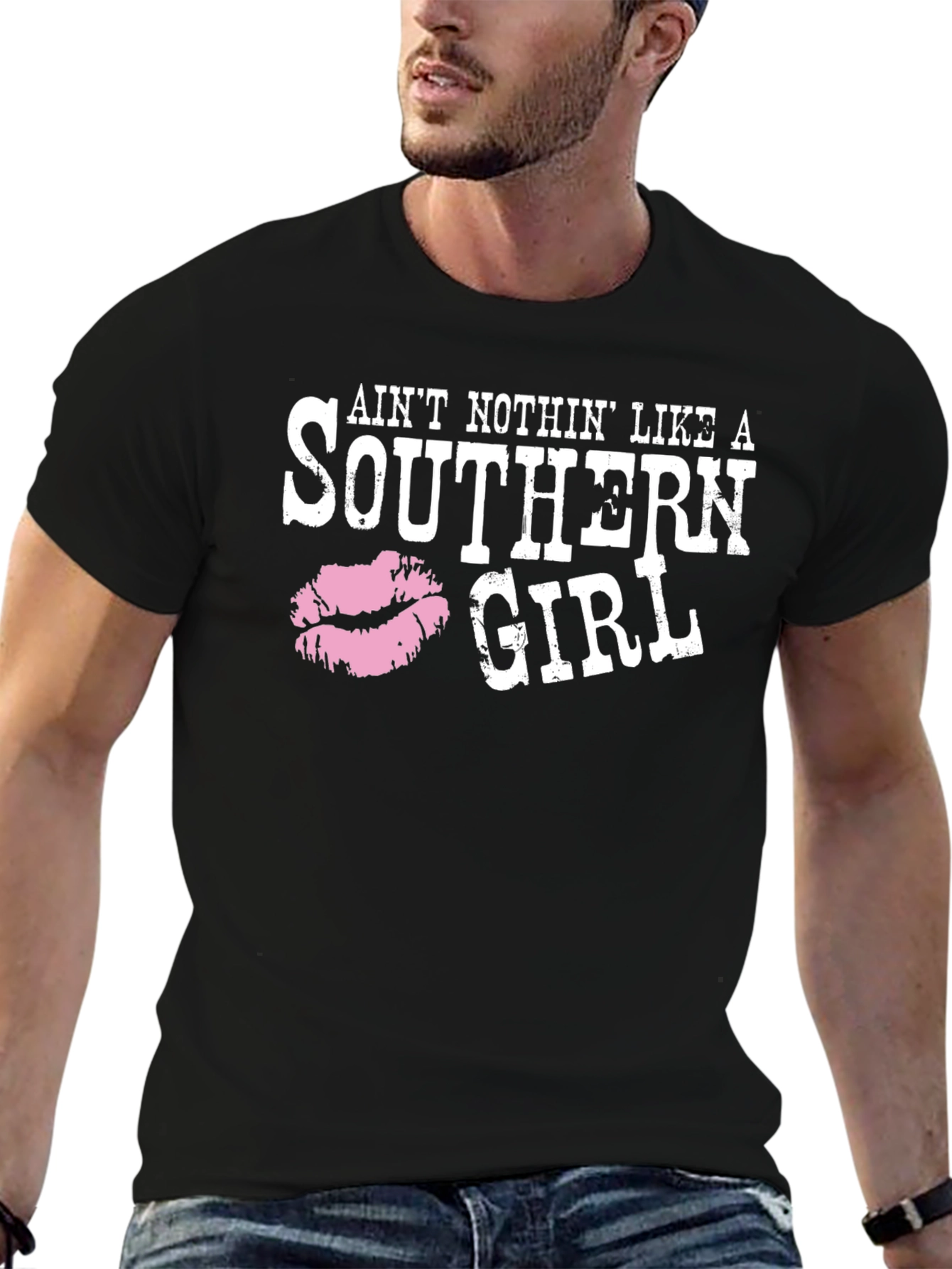 Southern Girl Graphic T-Shirt - Black Cotton Tee