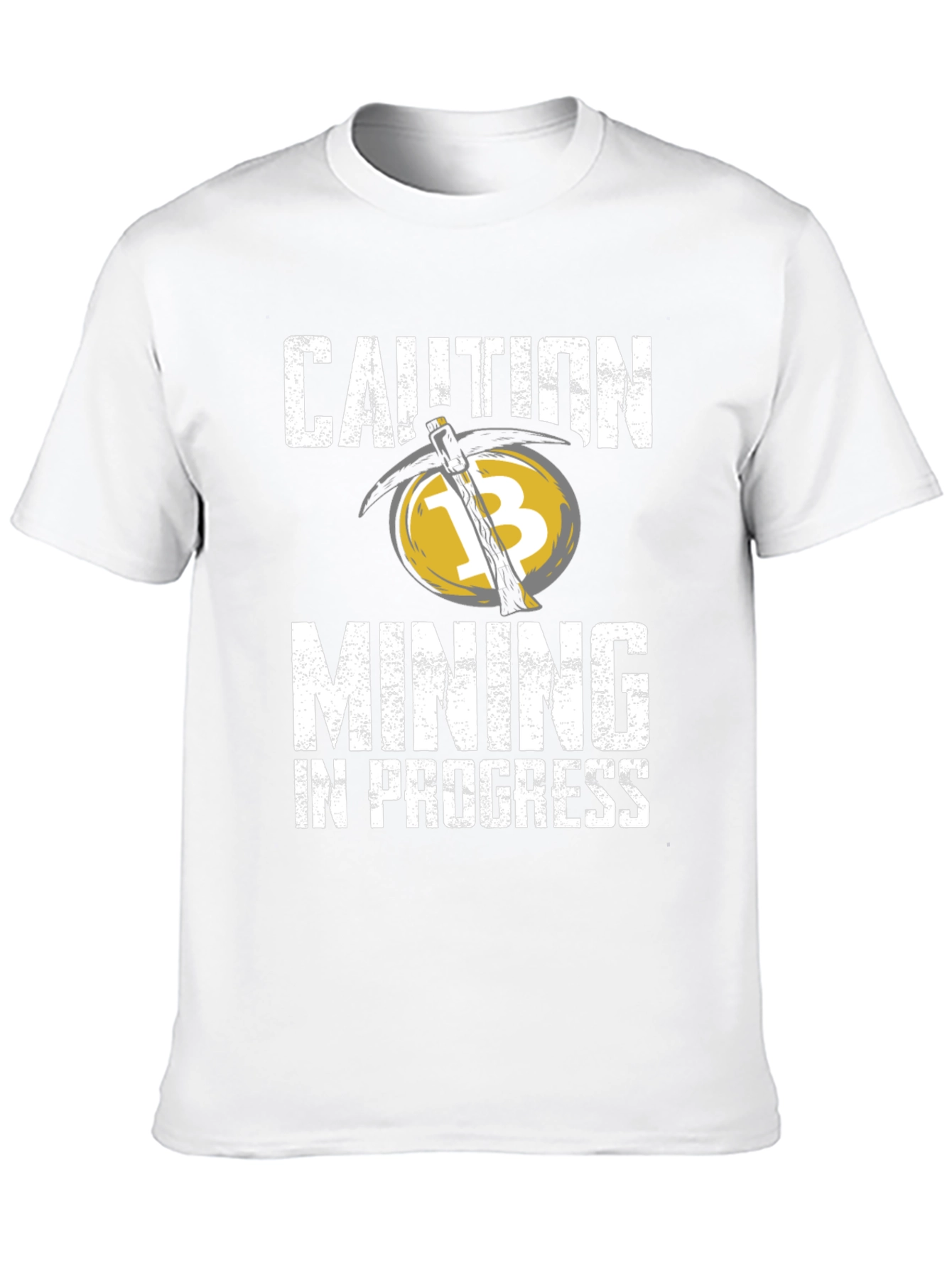 Caution Mining in Progress Black T-Shirt