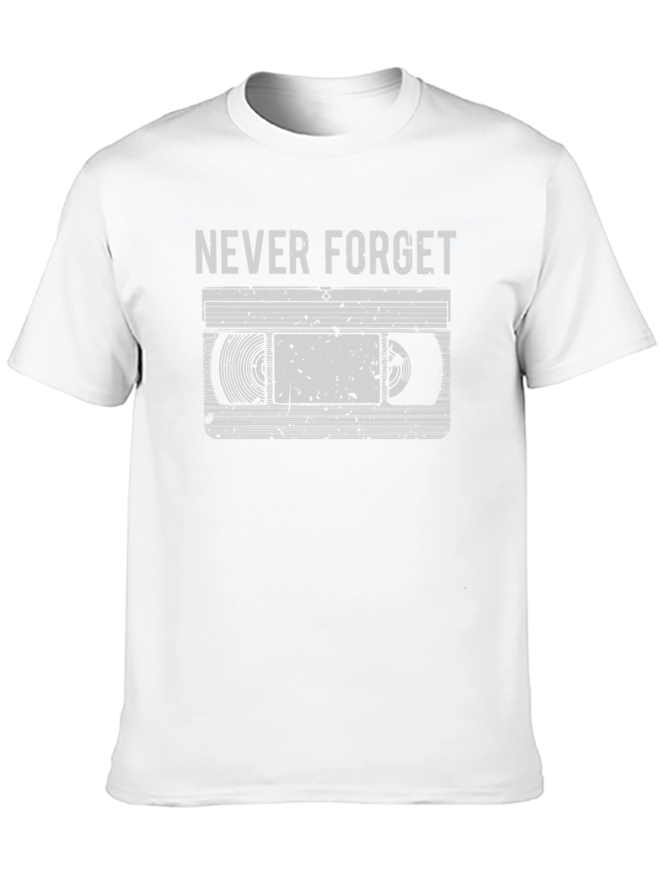 Retro Never Forget Cassette Tape Graphic T-Shirt
