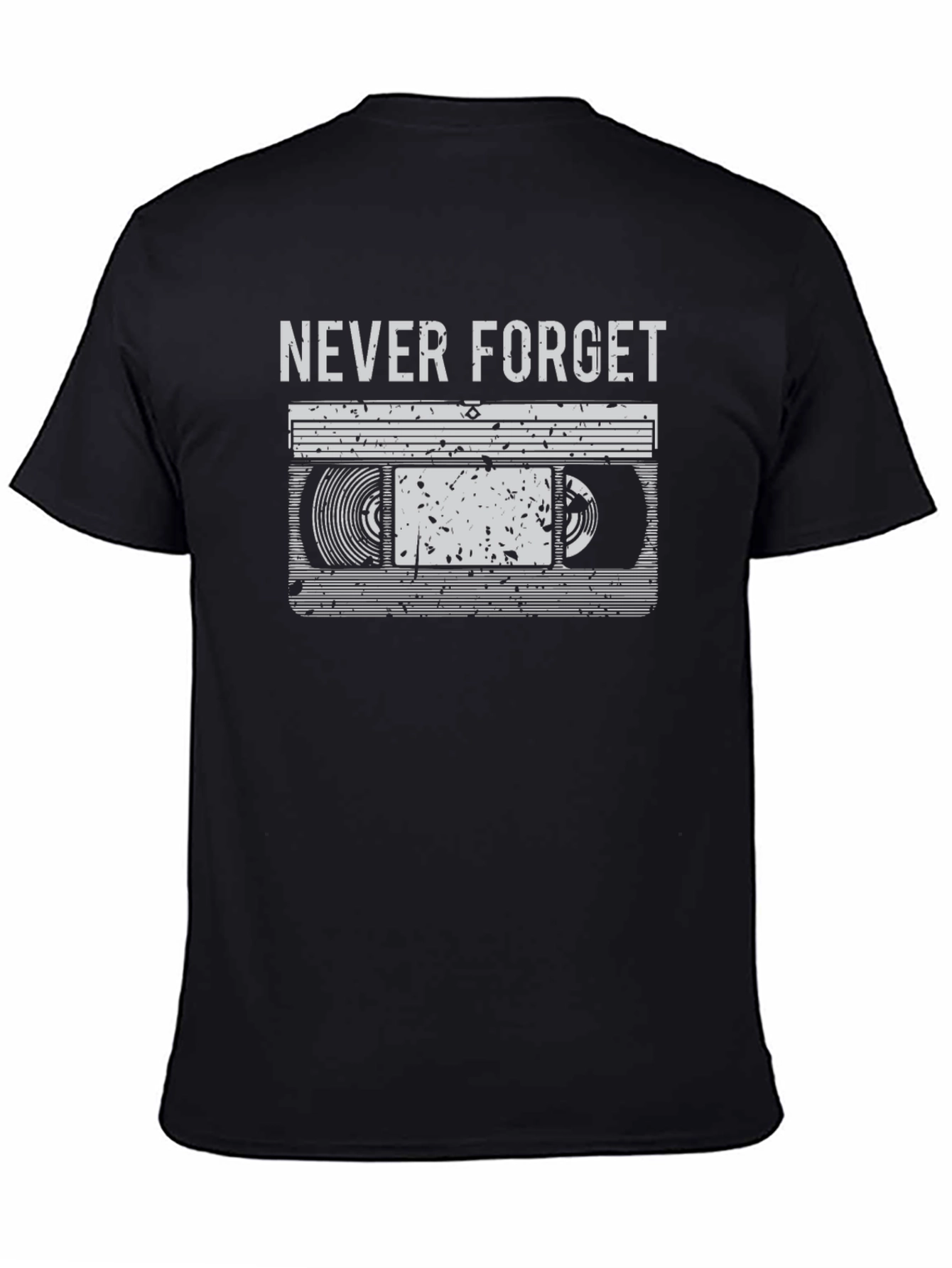 Retro Never Forget Cassette Tape Graphic T-Shirt