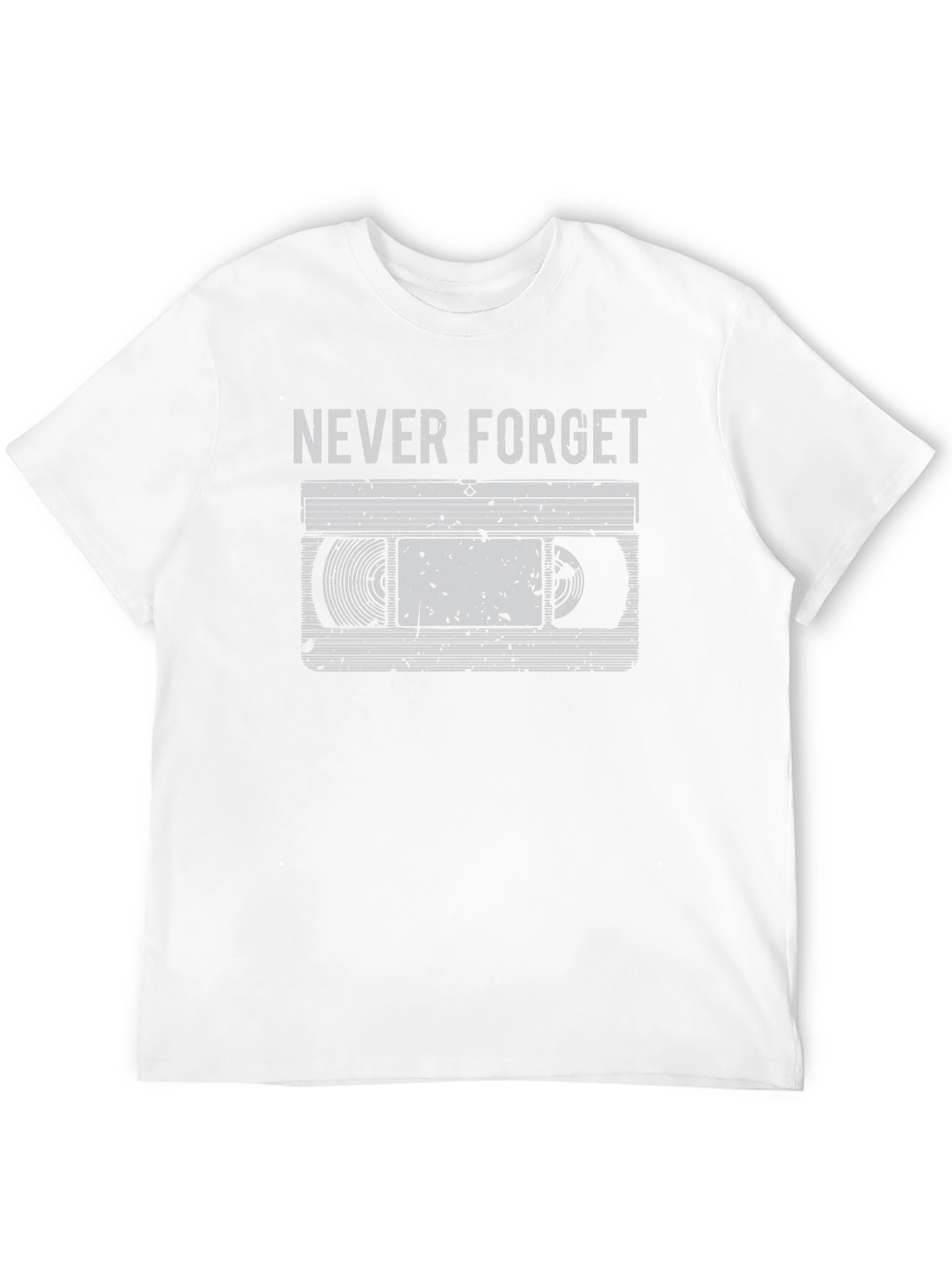 Retro Never Forget Cassette Tape Graphic T-Shirt