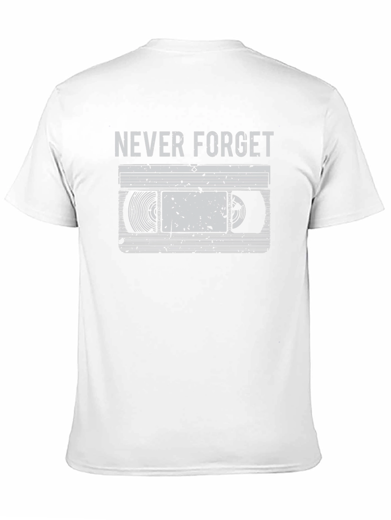 Retro Never Forget Cassette Tape Graphic T-Shirt