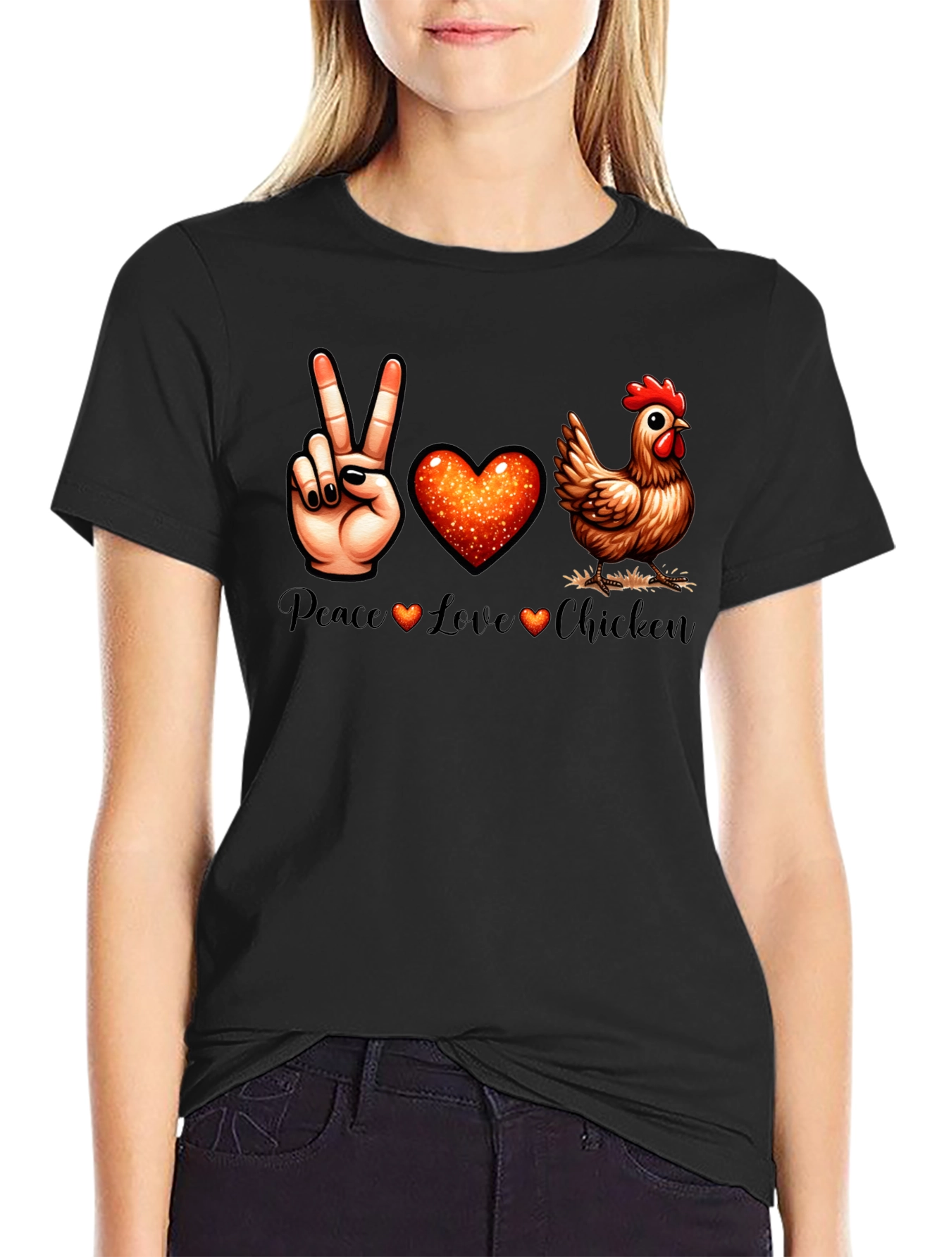 Peace Love Chicken T-Shirt