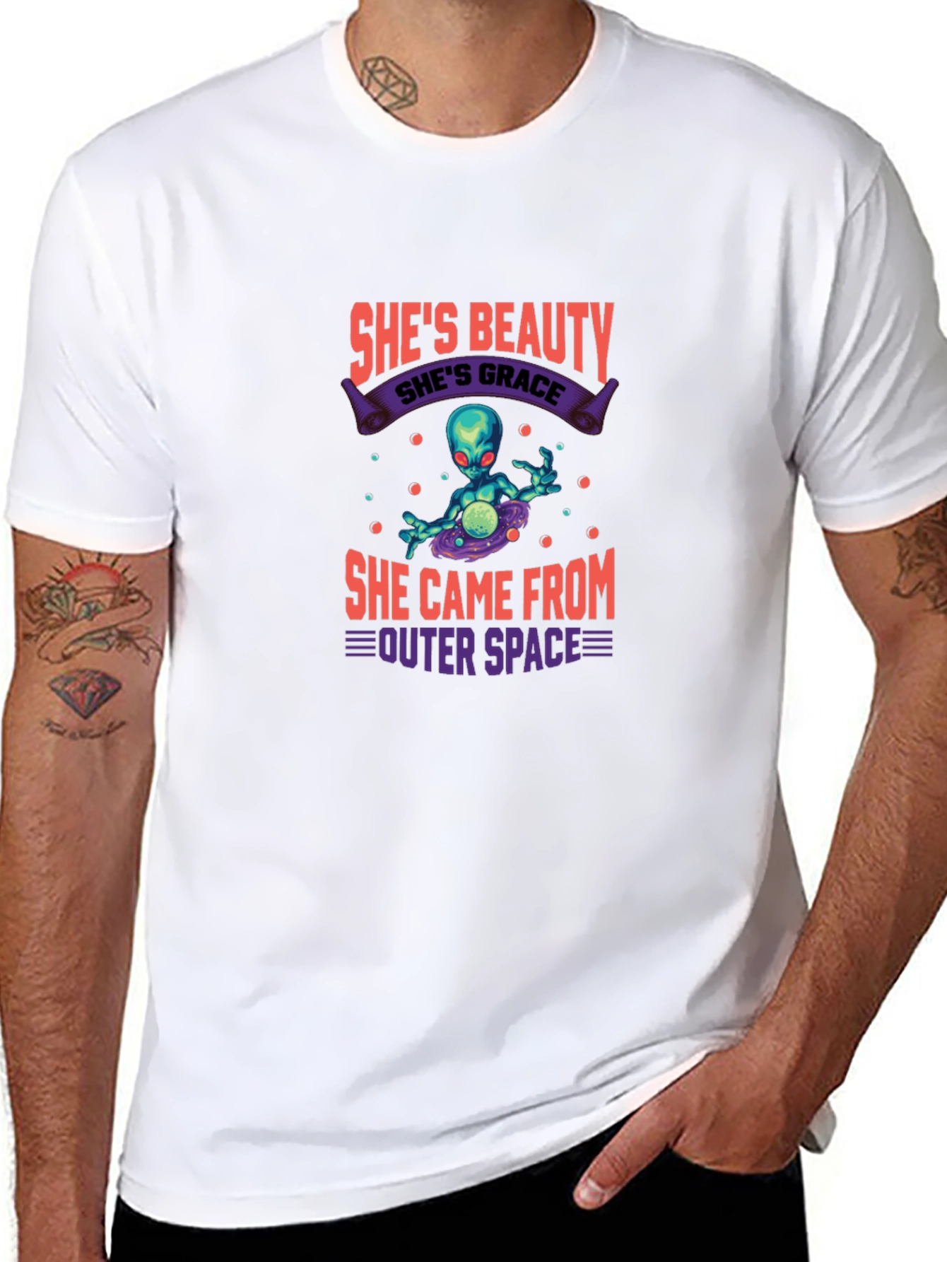 Shes Beauty Shes Grace Alien Graphic Tee